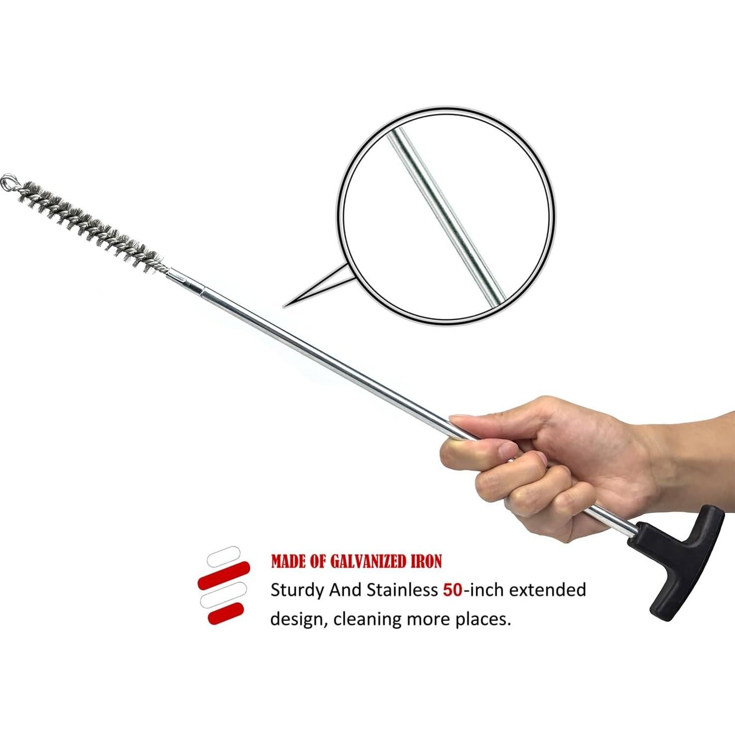 Juego de cepillos de limpieza Ctsyuqoo 4 piezas acero inoxidable