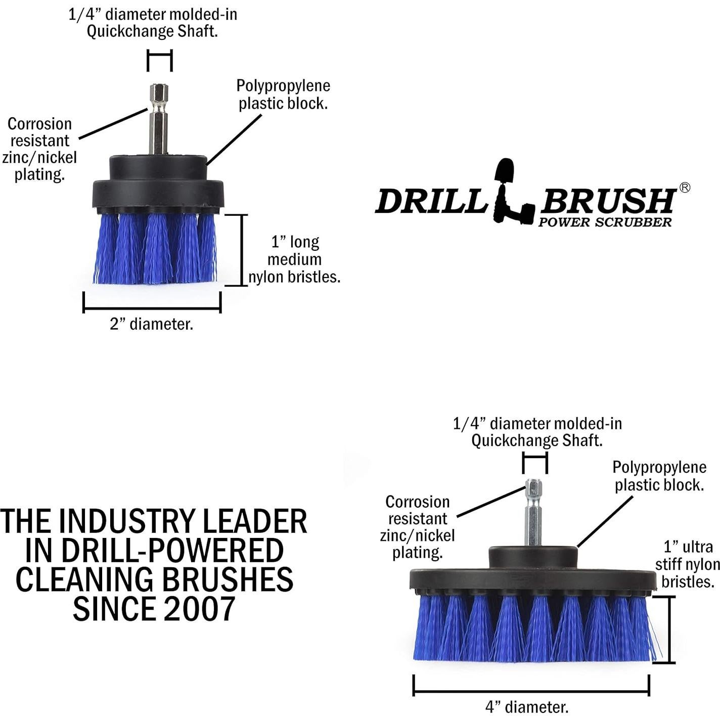 Kit de Cepillos de Taladro Drillbrush - 2 Piezas Azul