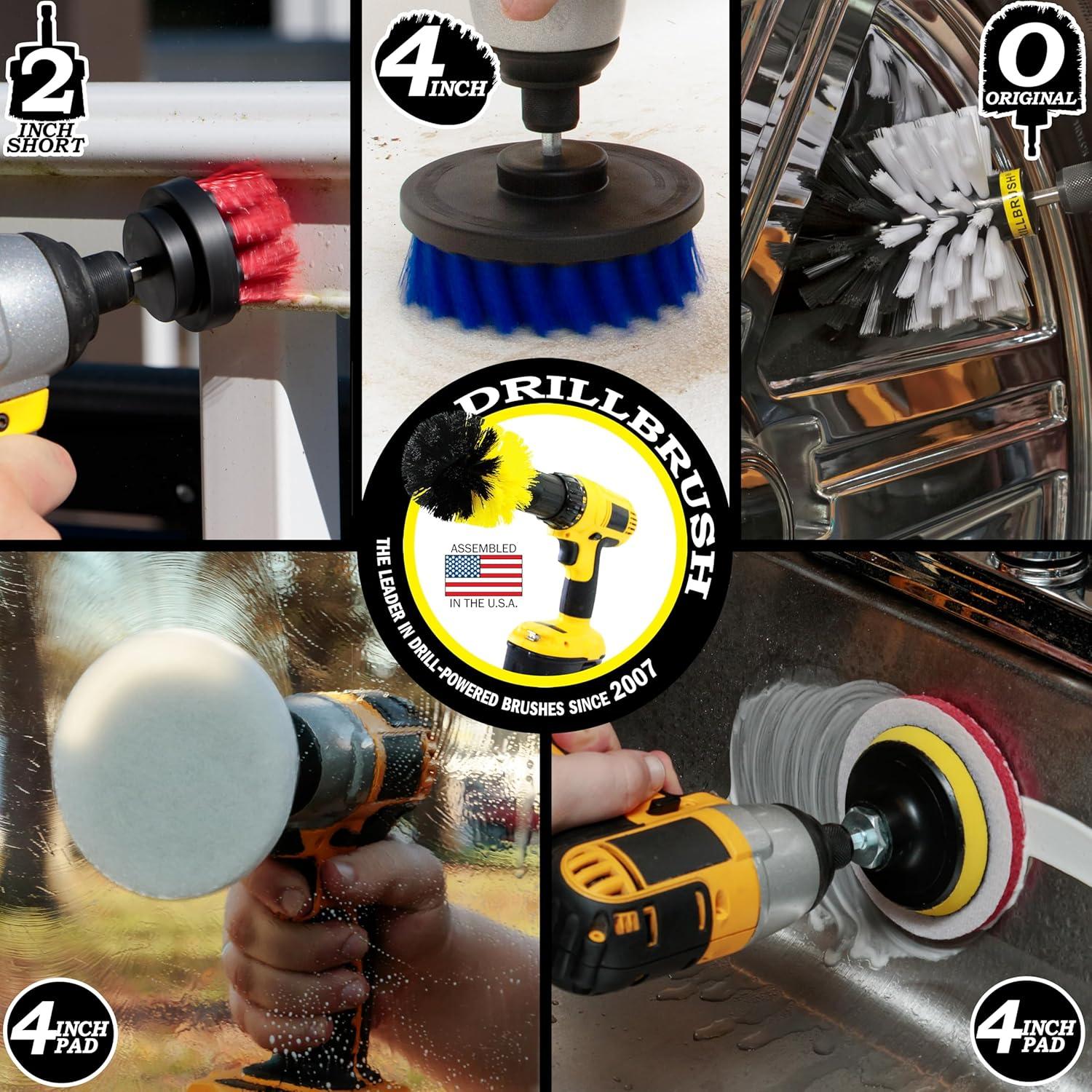 Kit de Cepillos de Nylon para Taladro Drillbrush - 3 Unidades