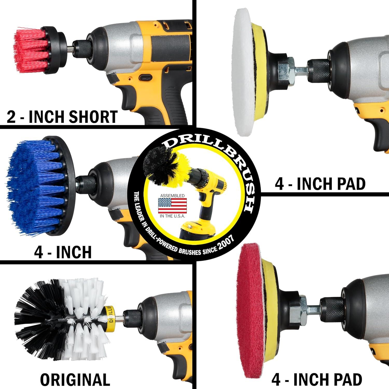 Kit de Cepillos de Nylon para Taladro Drillbrush - 3 Unidades