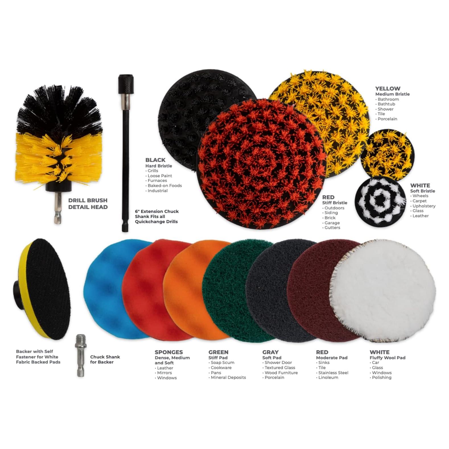 Juego de Accesorios de Limpieza Proline 22 Piezas para Taladro