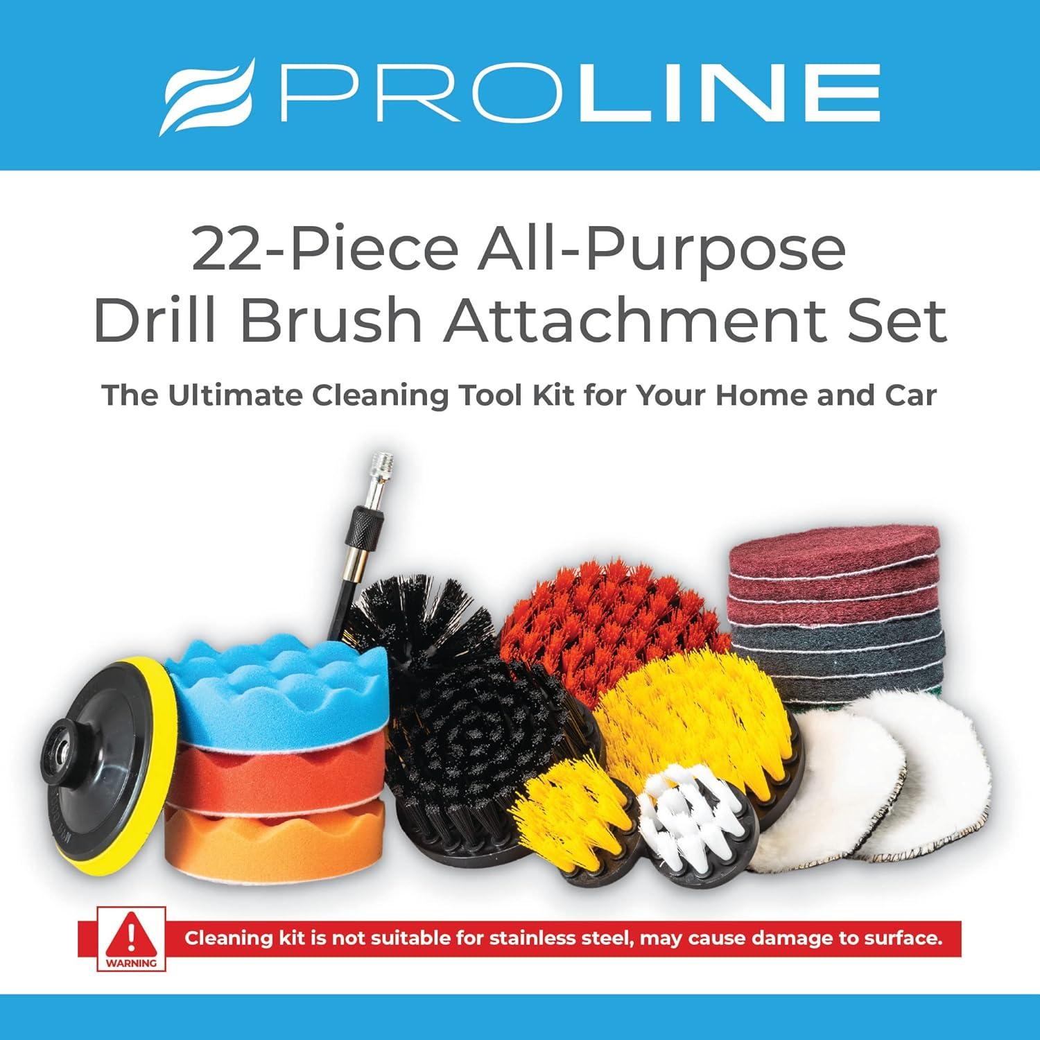 Juego de Accesorios de Limpieza Proline 22 Piezas para Taladro