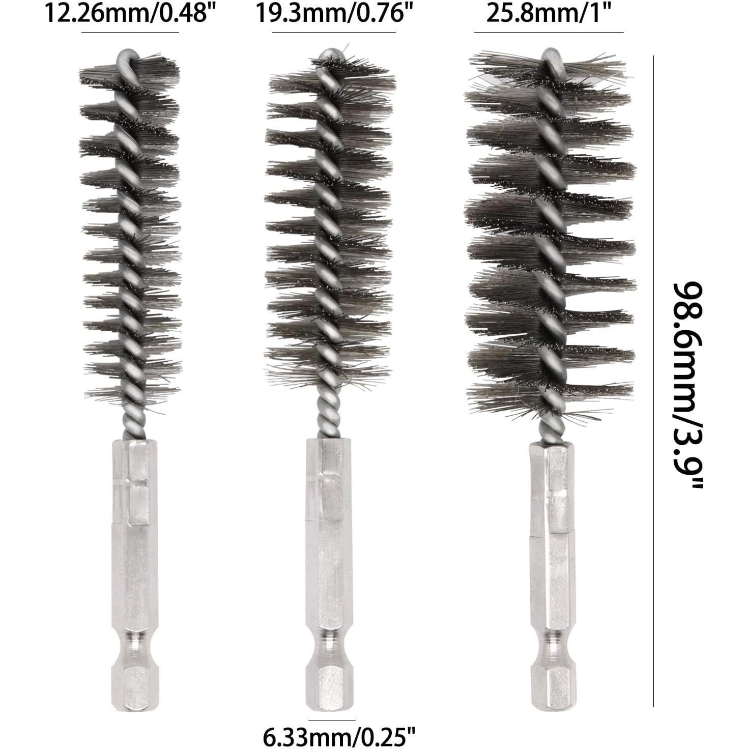 Juego de 6 Cepillos de Agujero BUXIMN Acero Inoxidable 12-25mm