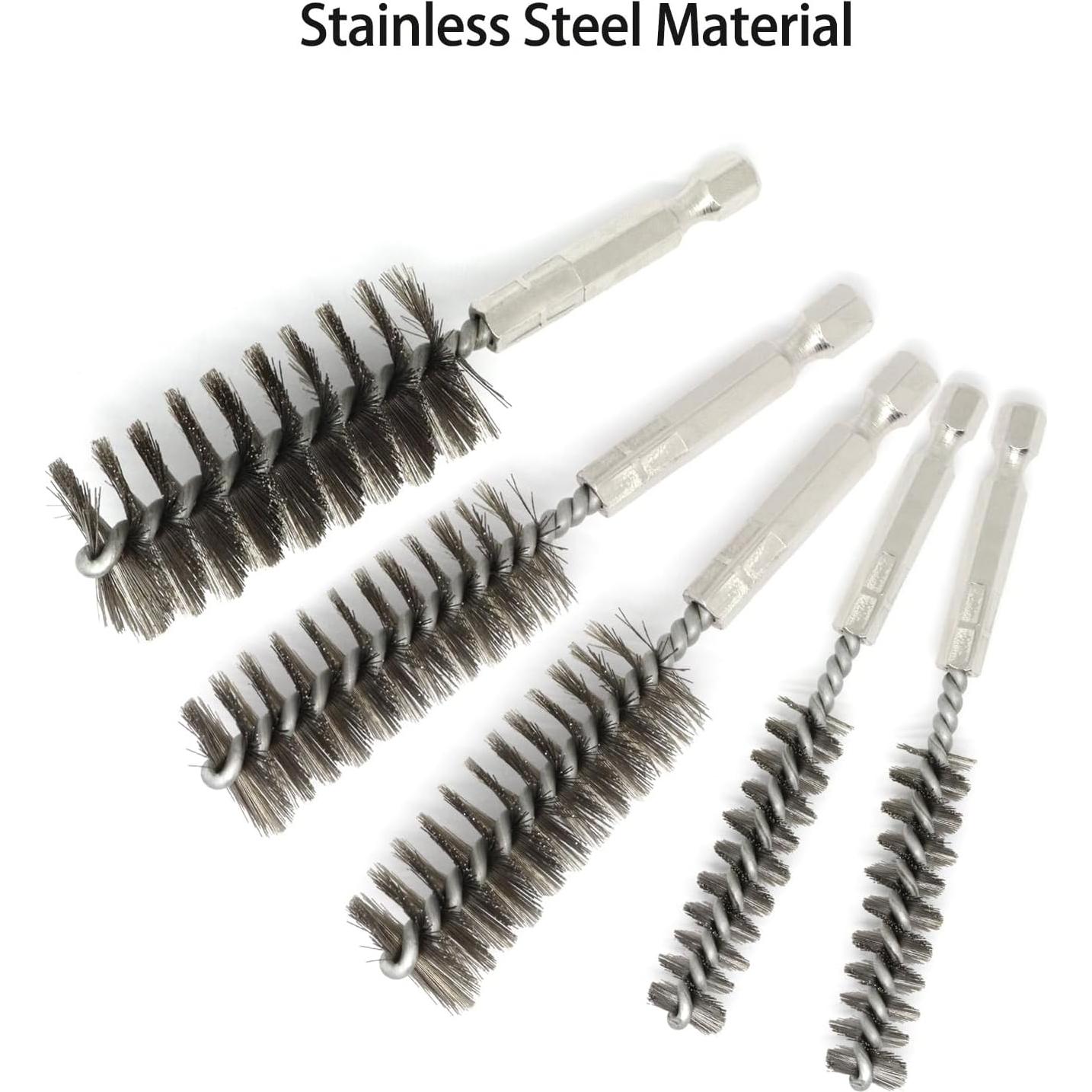 Juego de 6 Cepillos de Agujero BUXIMN Acero Inoxidable 12-25mm