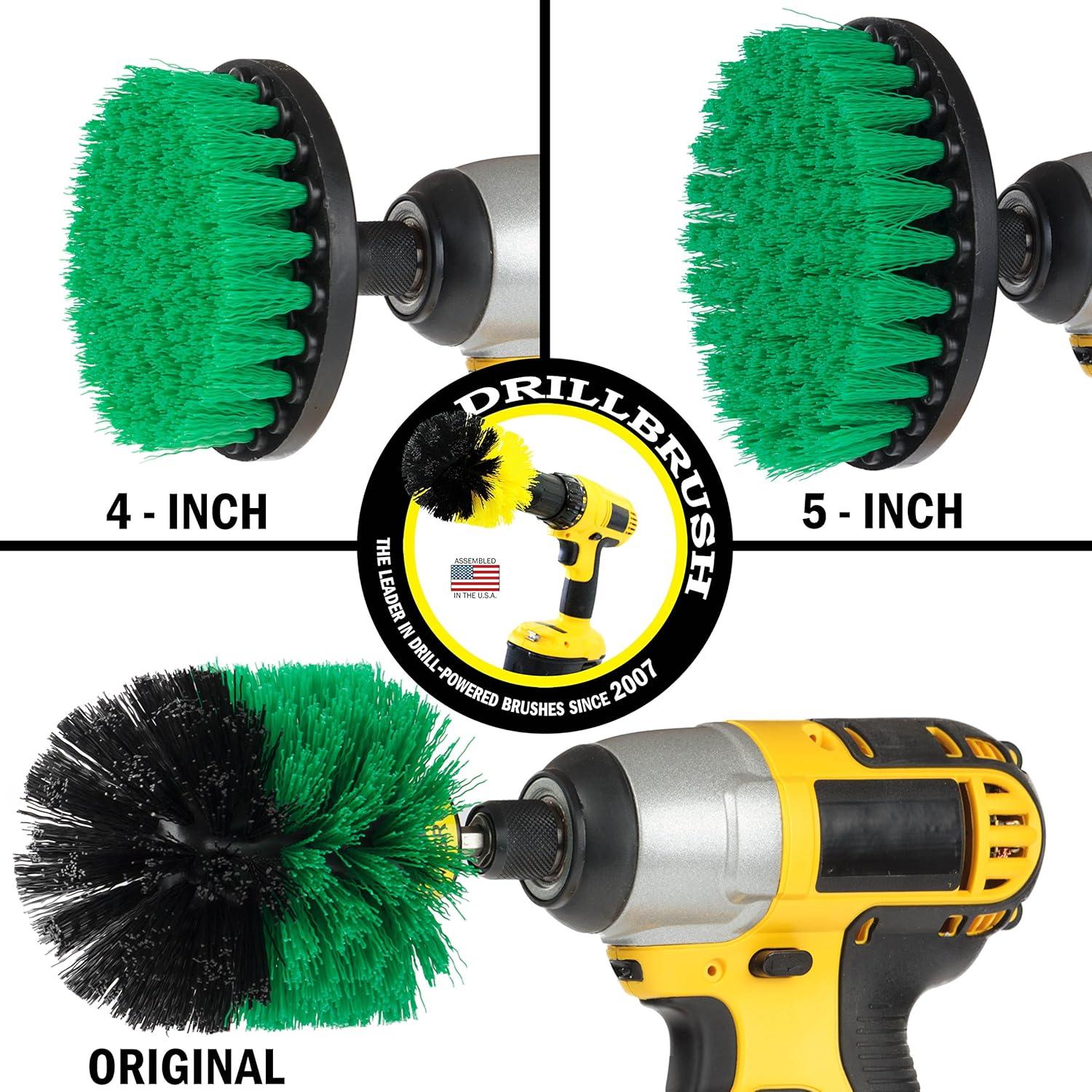 Juego de cepillos de limpieza Drillbrush 3 piezas verde media