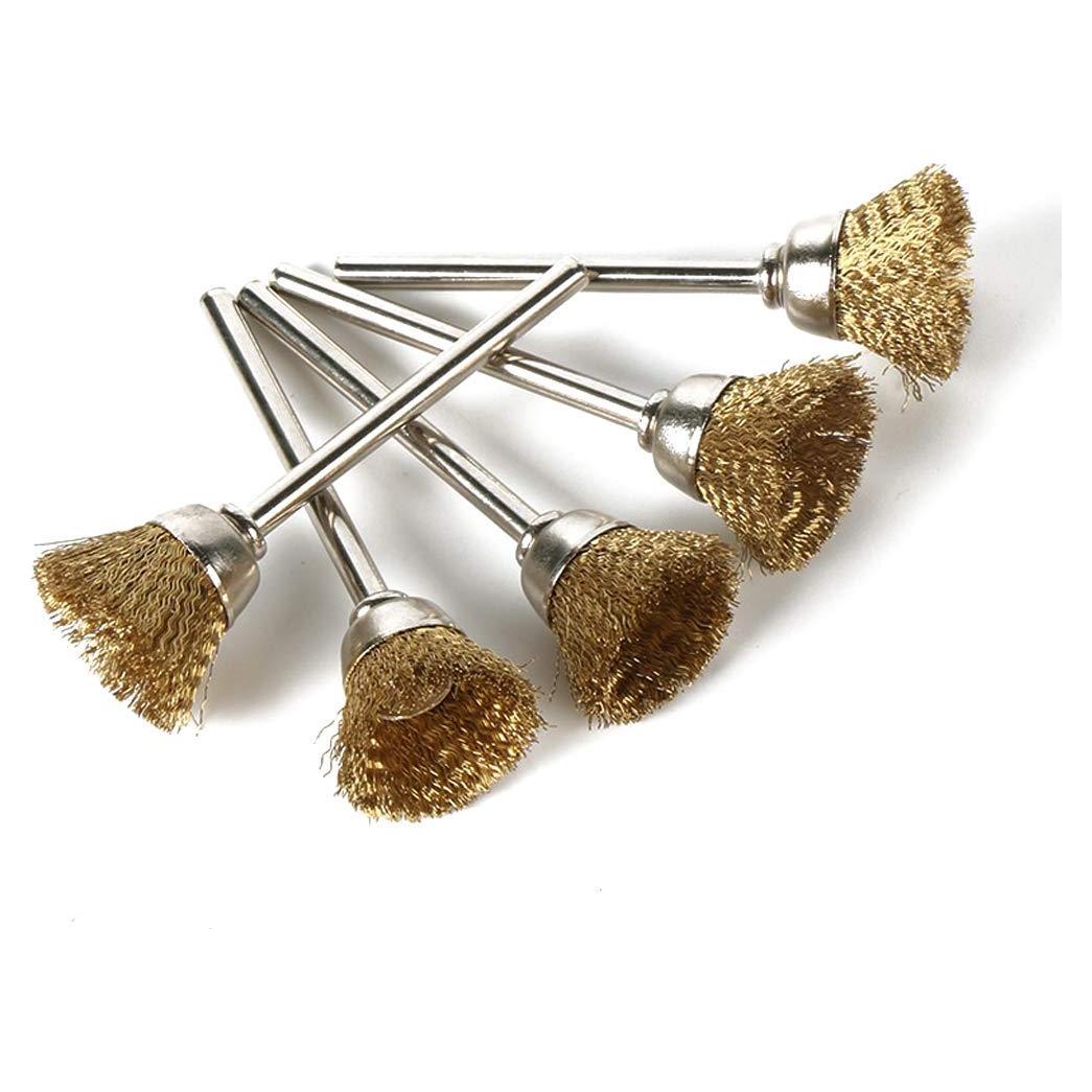 Conjunto de Cepillos de Copa de Latón NGe 5 Pcs para Taladro