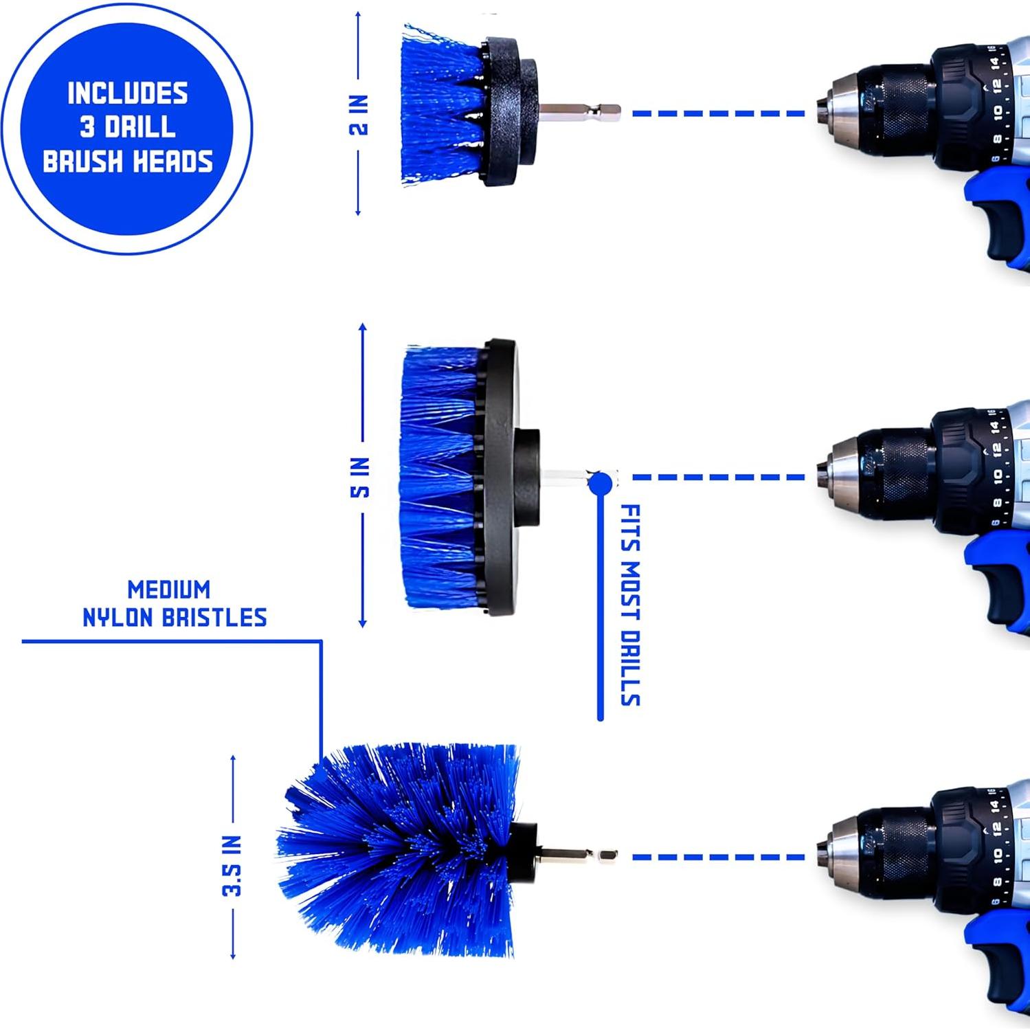 Juego de Cepillos de Limpieza de Lechada Diamond Shine 5 Piezas