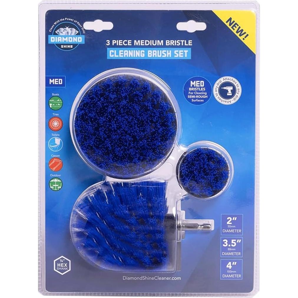Juego de Cepillos de Limpieza de Lechada Diamond Shine 5 Piezas
