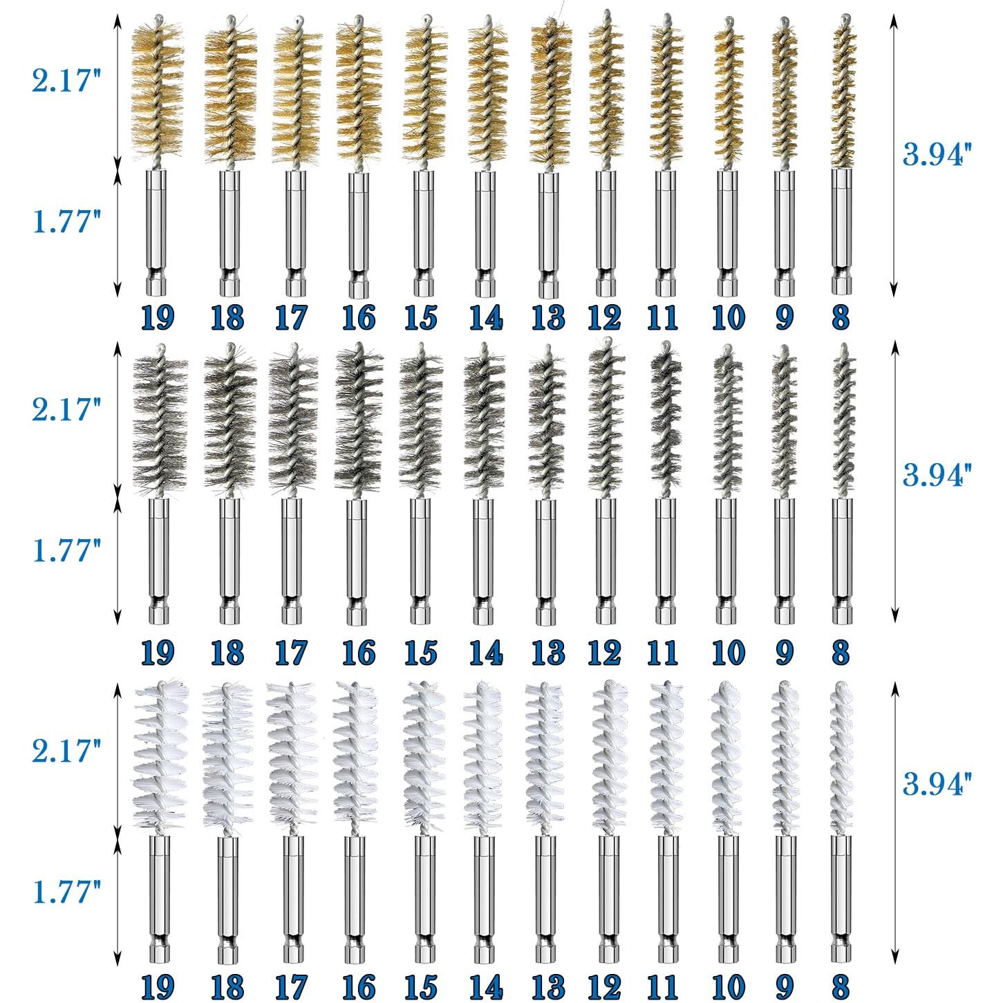 Juego de cepillos de alambre Sutekus 36 piezas con vástago 6 mm