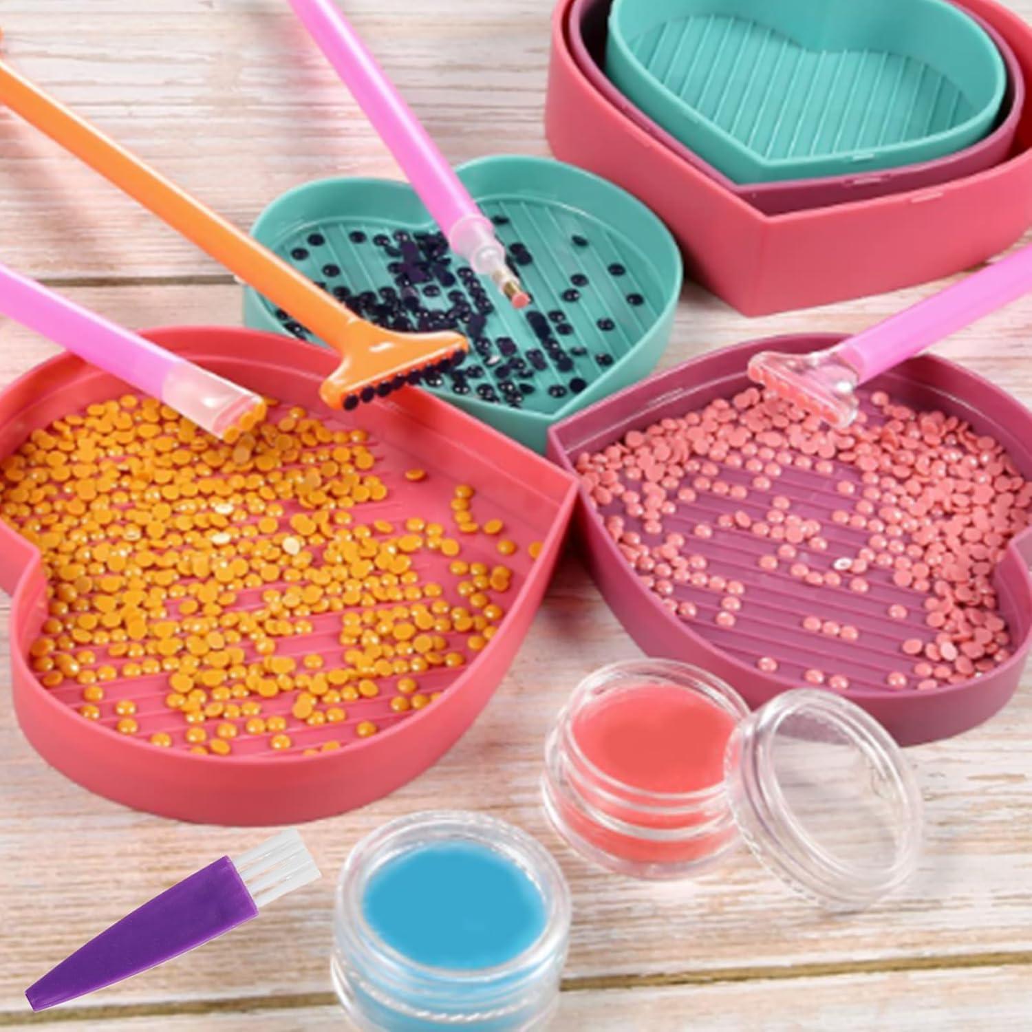 Juego de 4 Pinceles para Pintura de Diamantes Fuulqgui Morado