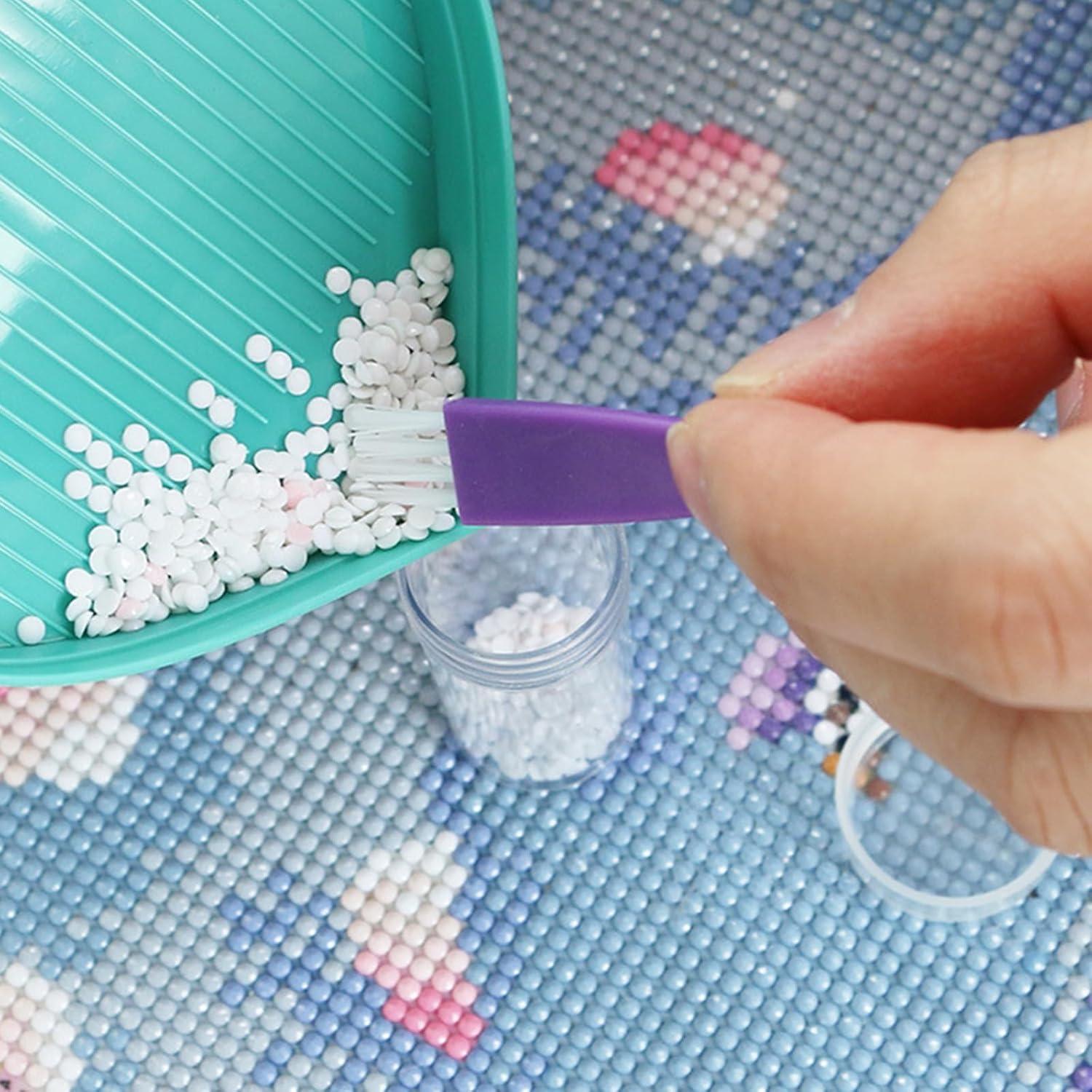 Juego de 4 Pinceles para Pintura de Diamantes Fuulqgui Morado