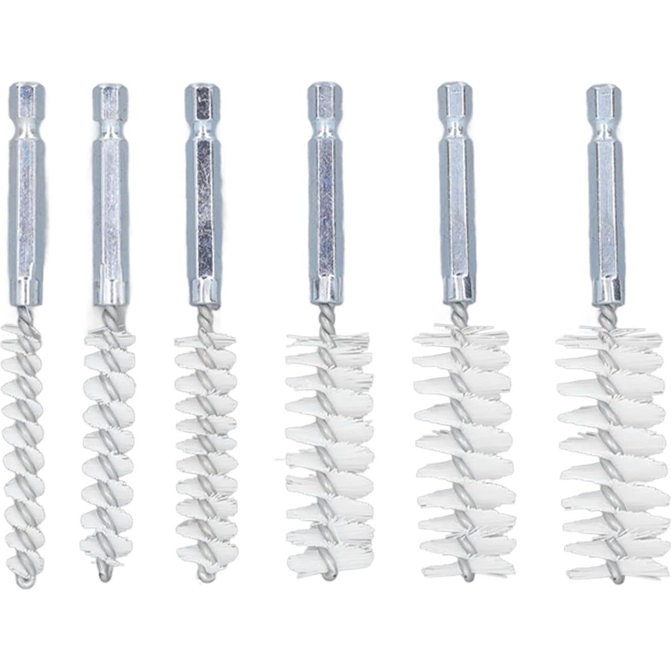 Juego de Cepillos de Perforación 6 Piezas Walfront Nylon Blanco