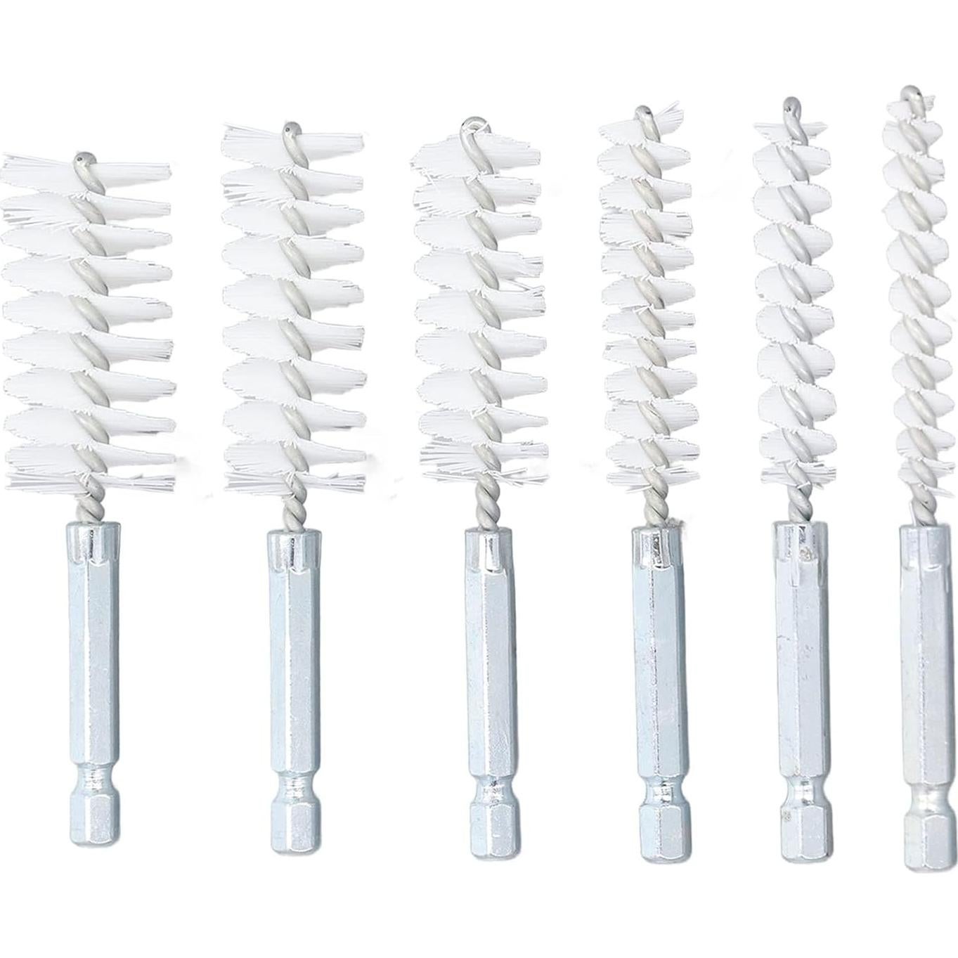 Juego de Cepillos de Perforación 6 Piezas Walfront Nylon Blanco