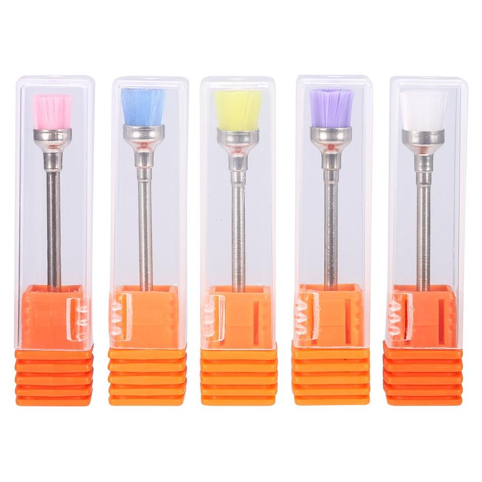 Juego de 5 Brochas de Limpieza de Esmalte Dioche - Acero Inoxidable