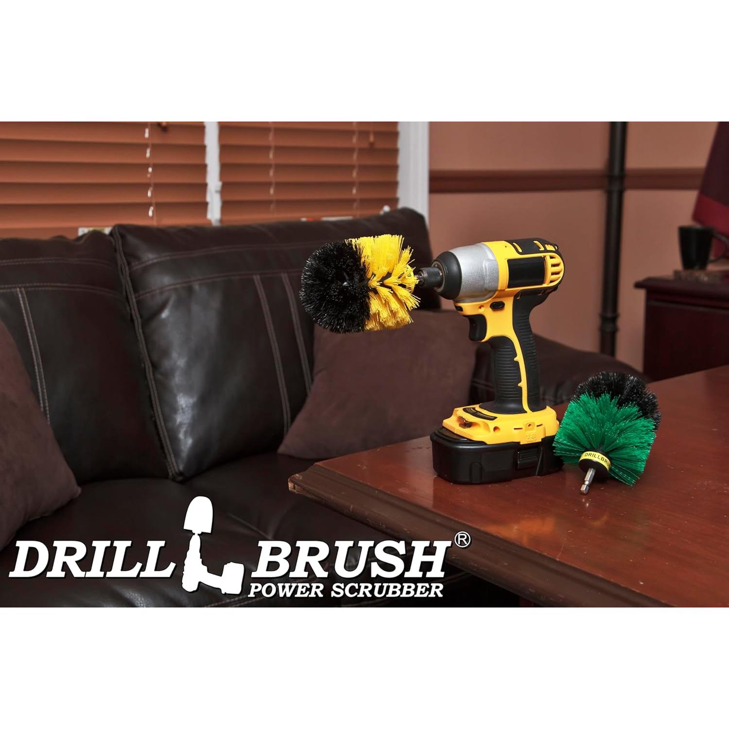 Kit de Limpieza Drillbrush - Cepillos Inalámbricos Verde y Amarillo