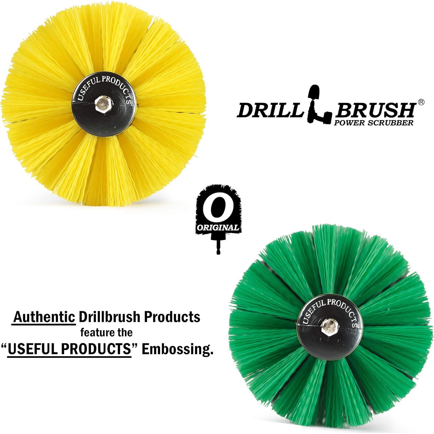 Kit de Limpieza Drillbrush - Cepillos Inalámbricos Verde y Amarillo
