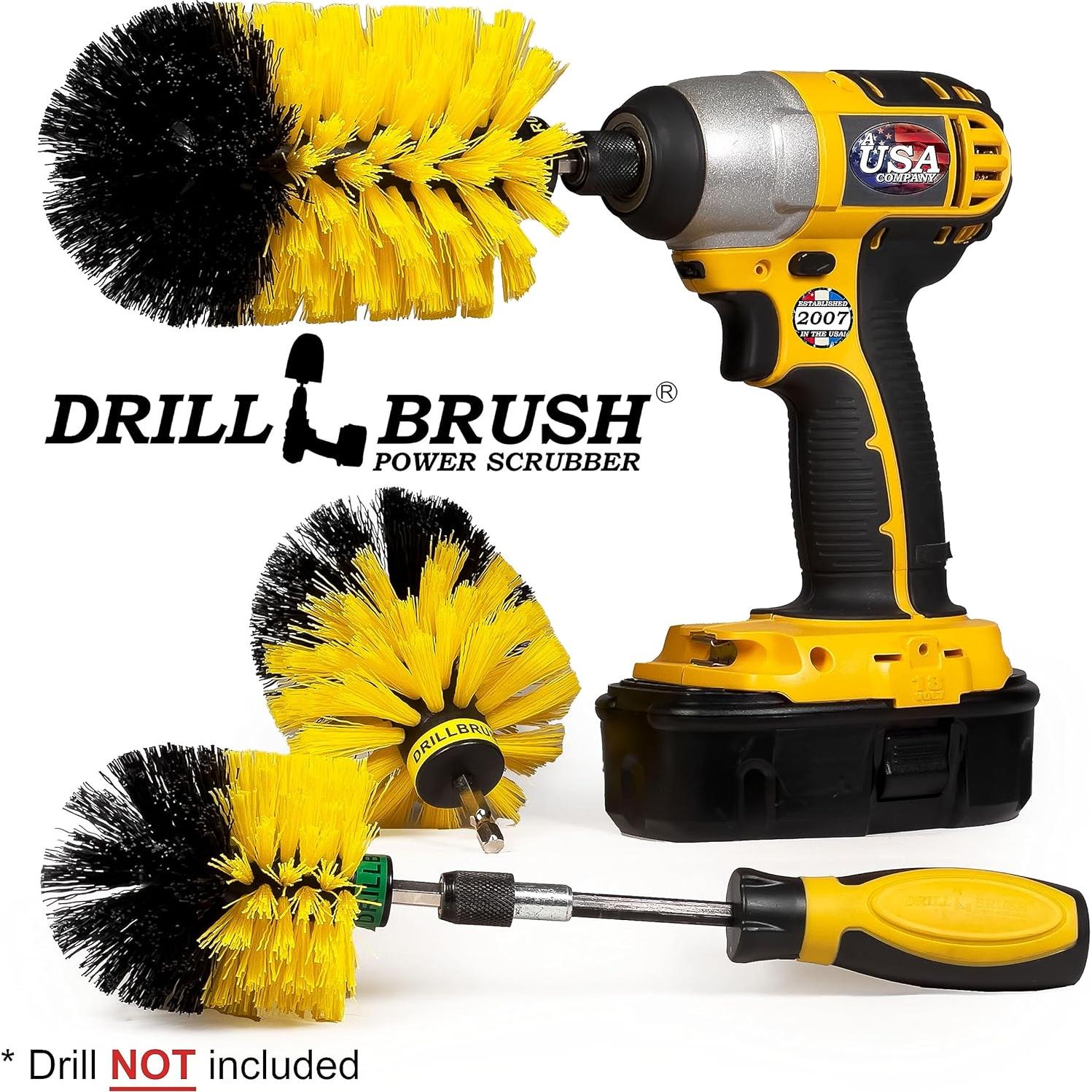 Juego de Cepillos de Limpieza para Baño Drillbrush - 4 Piezas