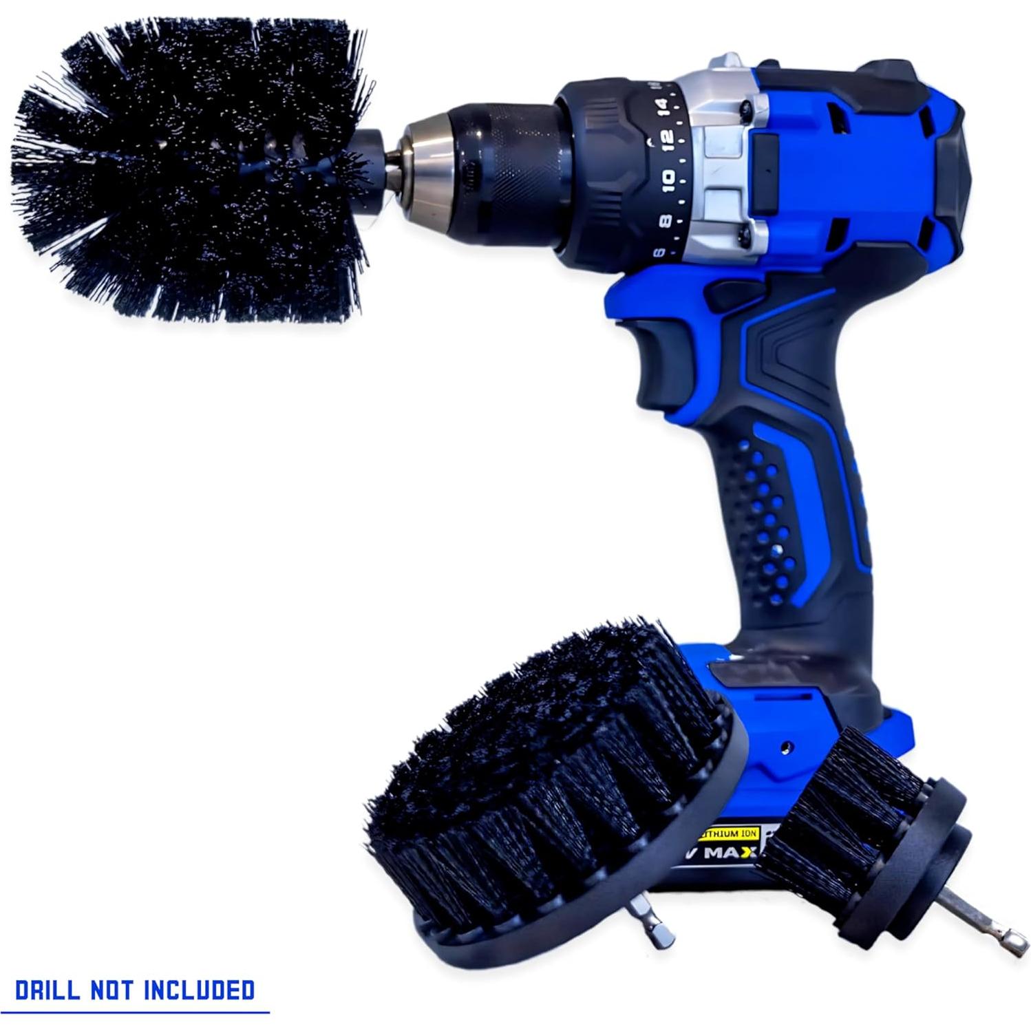 Paquete de 3 cepillos de limpieza Diamond Shine para taladro