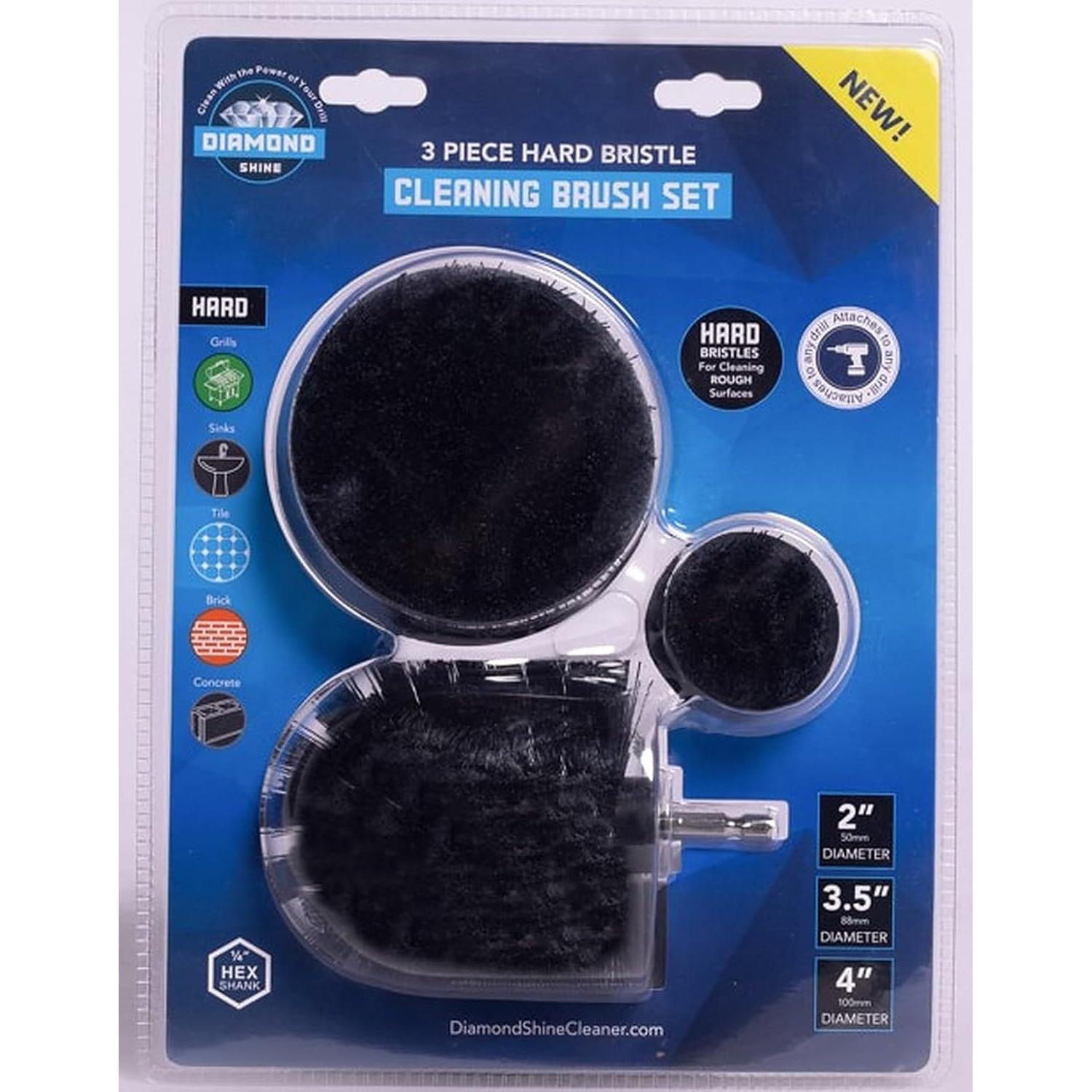 Paquete de 3 cepillos de limpieza Diamond Shine para taladro