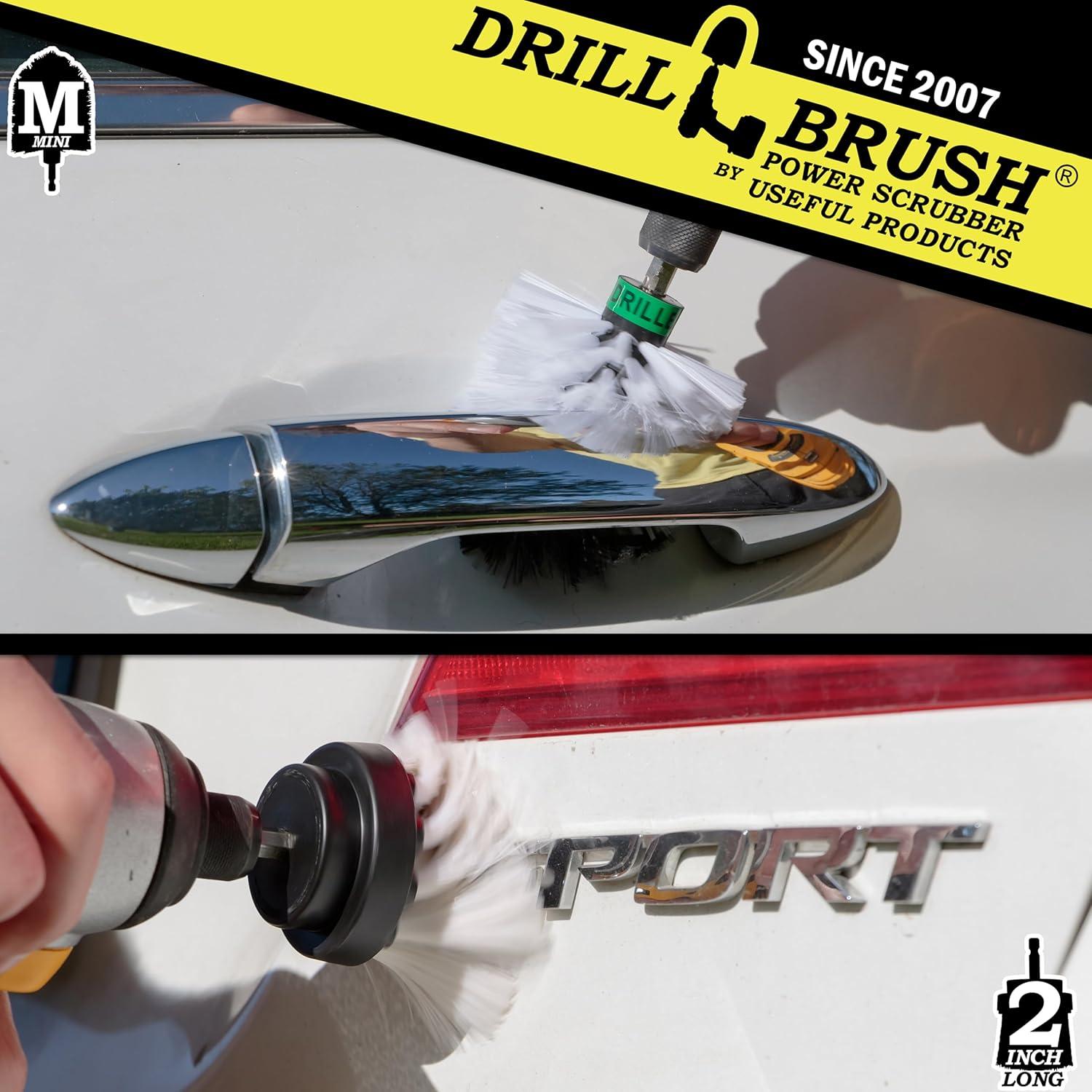 Kit de Limpieza de Autos Drillbrush - Cepillos Detallado 2 Piezas