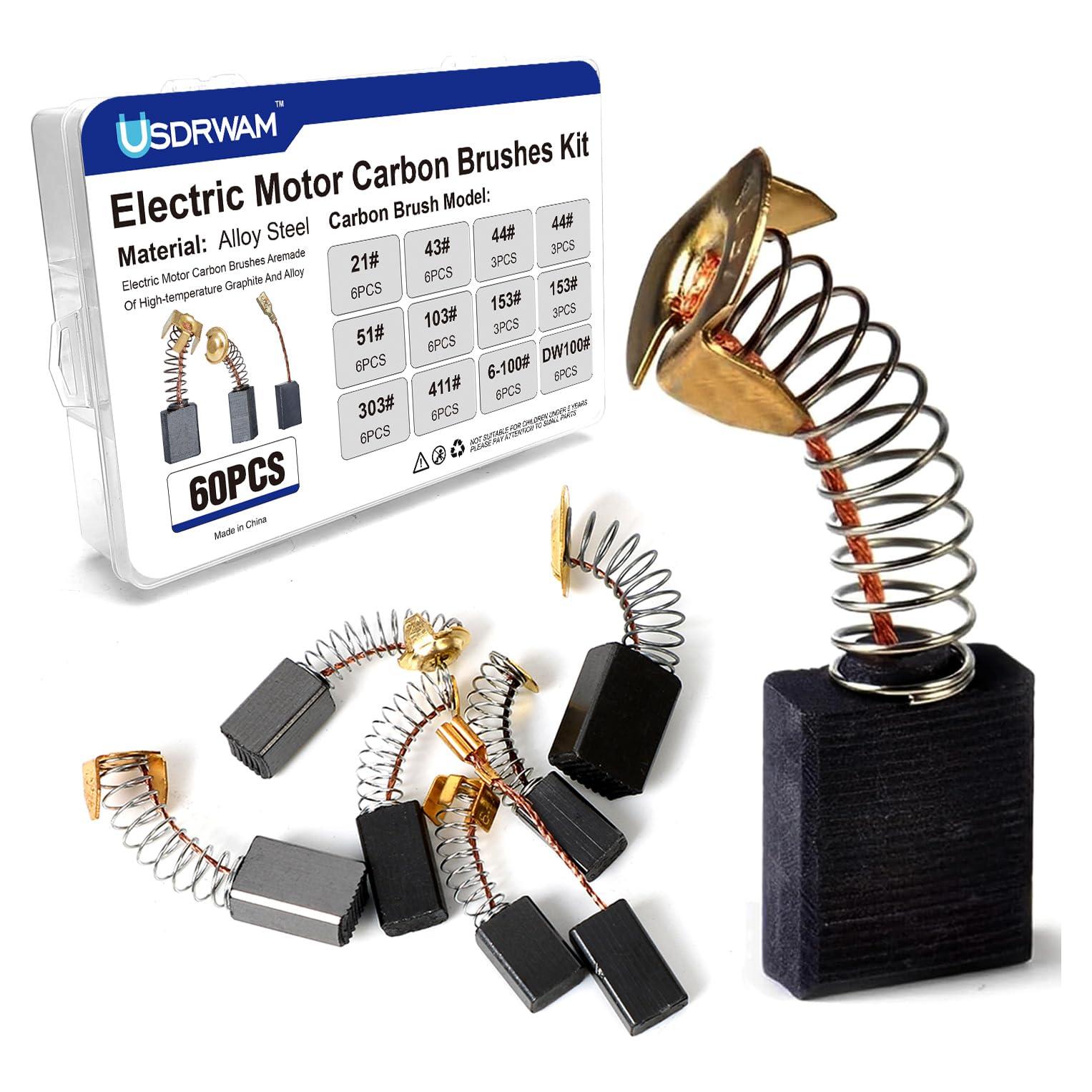 Juego de 60 Cepillos de Carbón Usdrwam para Herramientas Eléctricas