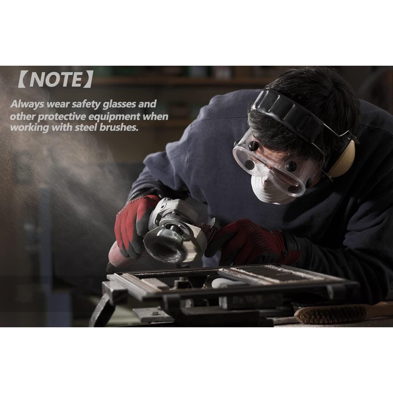 Juego de Cepillos de Copa de Alambre BAILUK 32 Piezas 100-100 mm