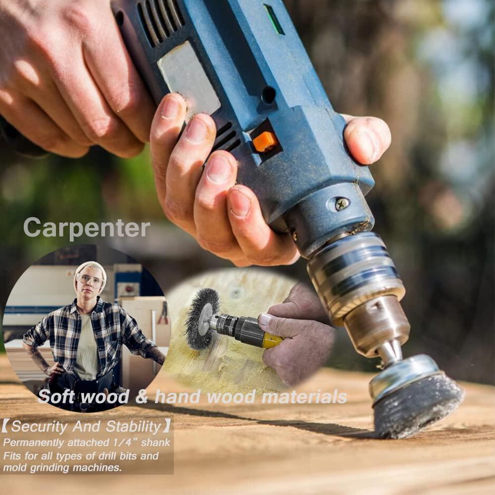 Juego de Cepillos de Copa de Alambre BAILUK 32 Piezas 100-100 mm