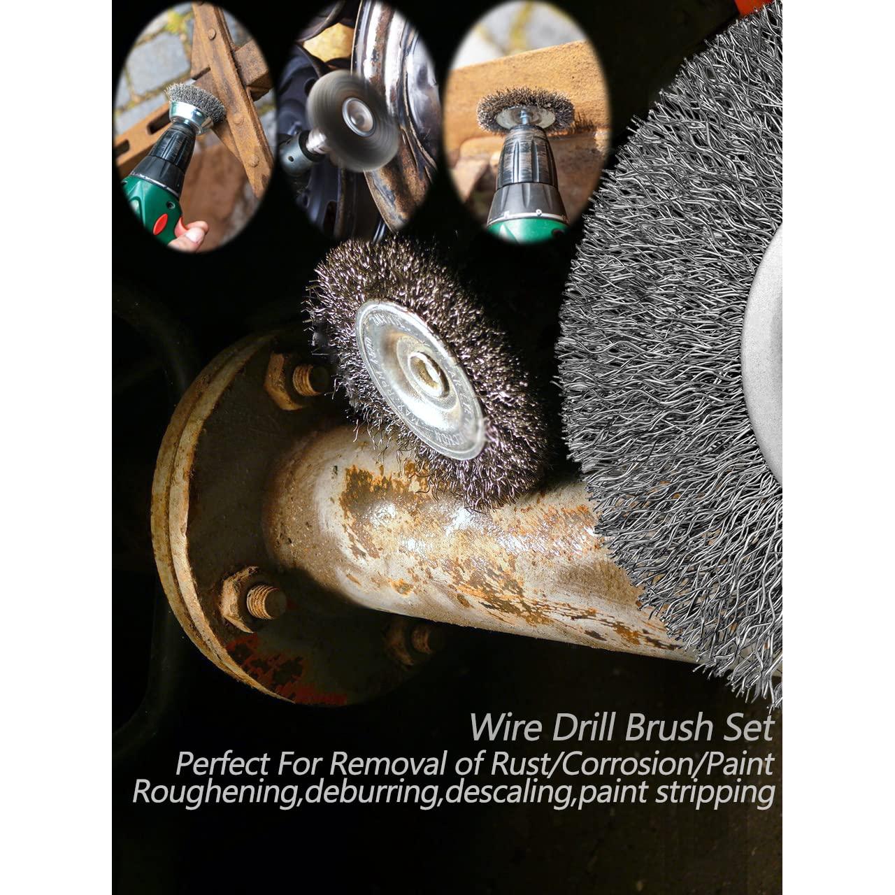 Juego de Cepillos de Copa de Alambre BAILUK 32 Piezas 100-100 mm