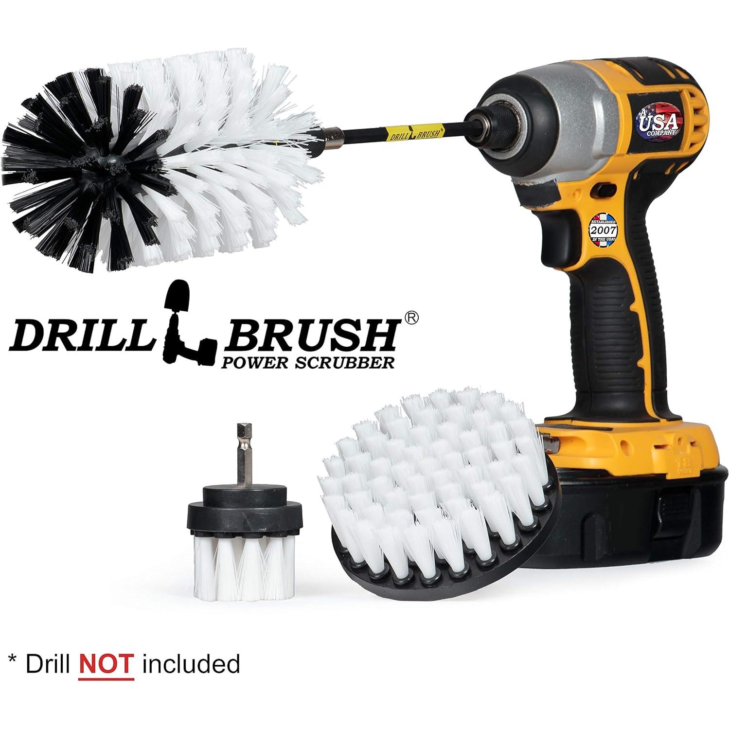 Kit de Limpieza Automotriz Drillbrush - Cepillos de Nylon Suave
