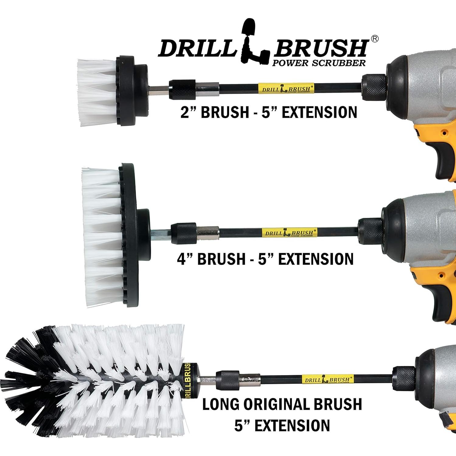 Kit de Limpieza Automotriz Drillbrush - Cepillos de Nylon Suave