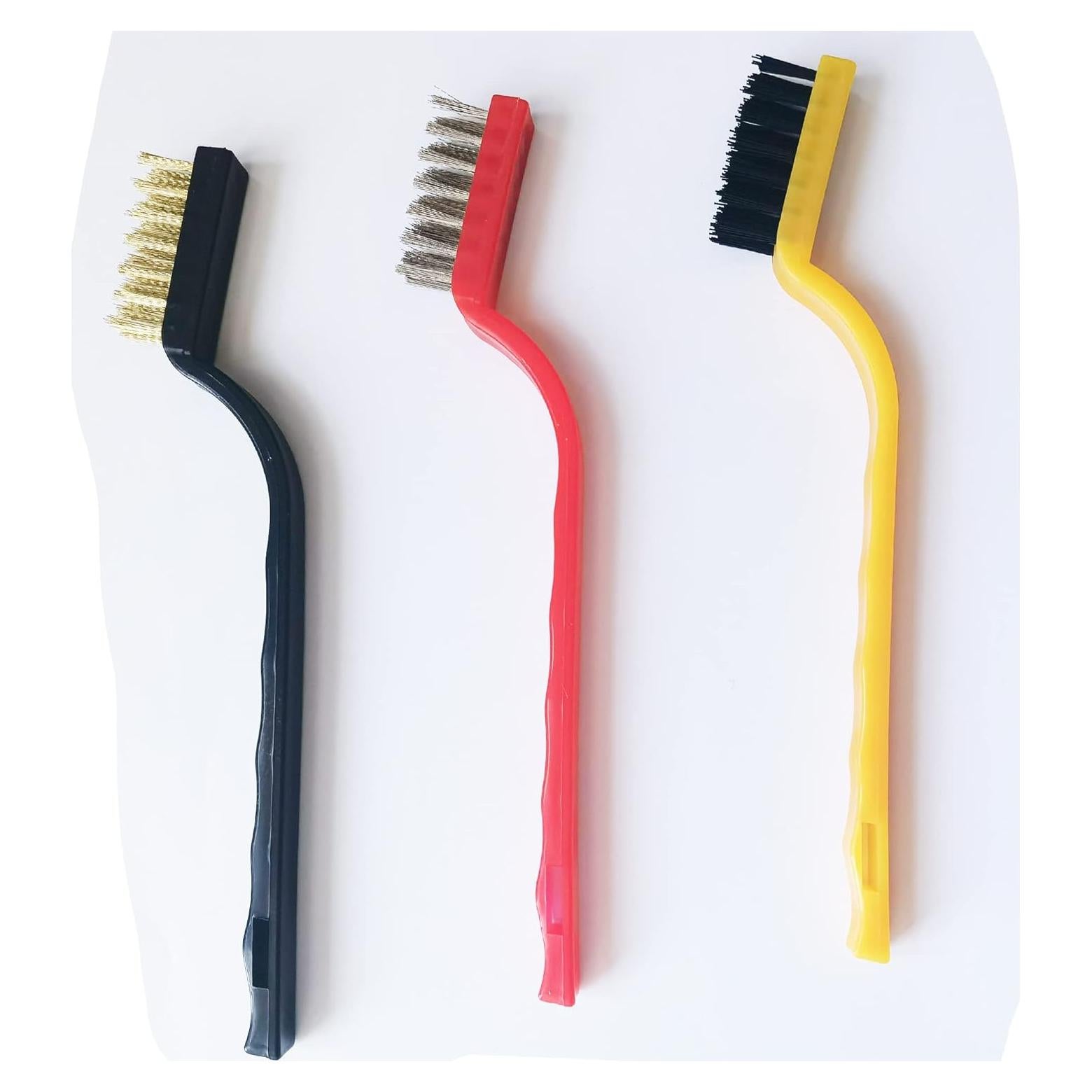 Juego de 3 cepillos de alambre Shindamatt para limpieza