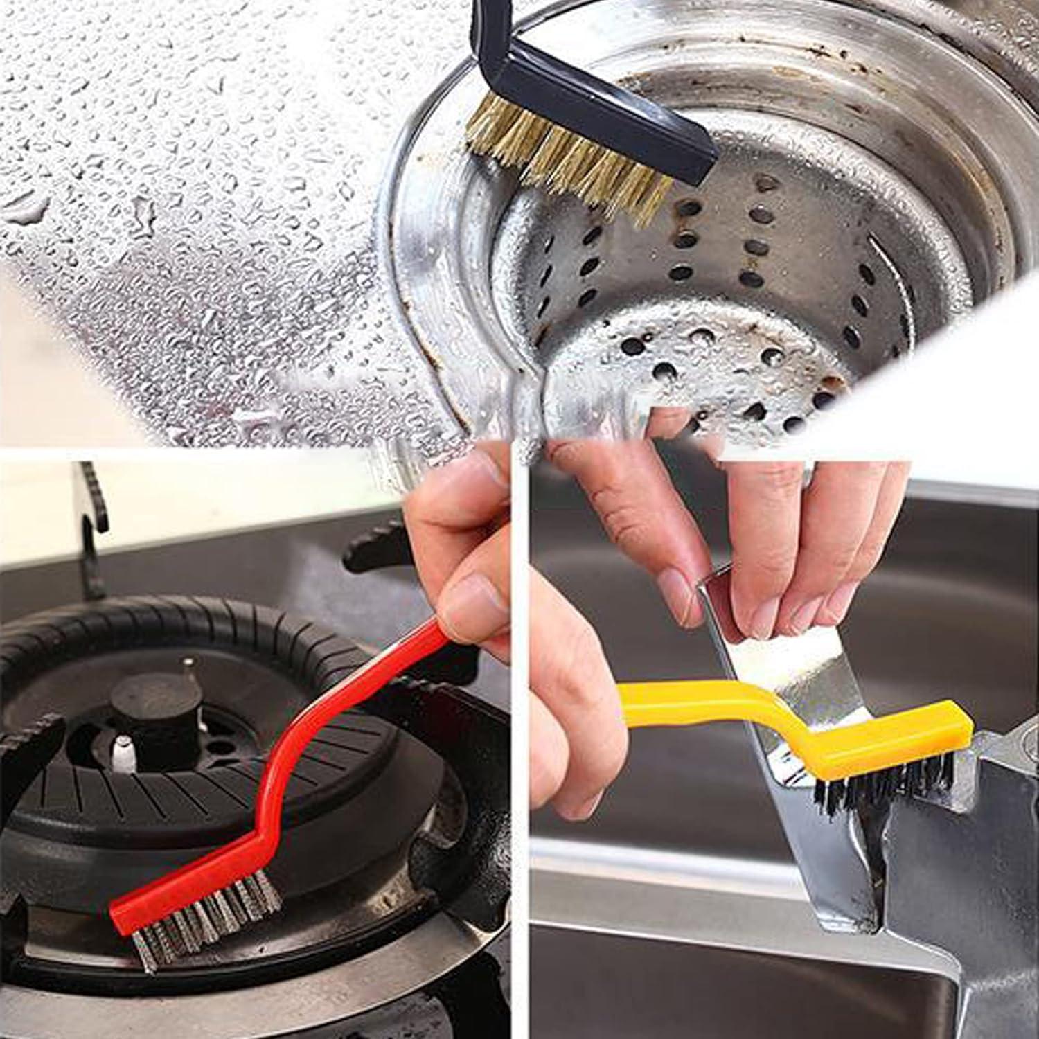 Juego de 3 cepillos de alambre Shindamatt para limpieza