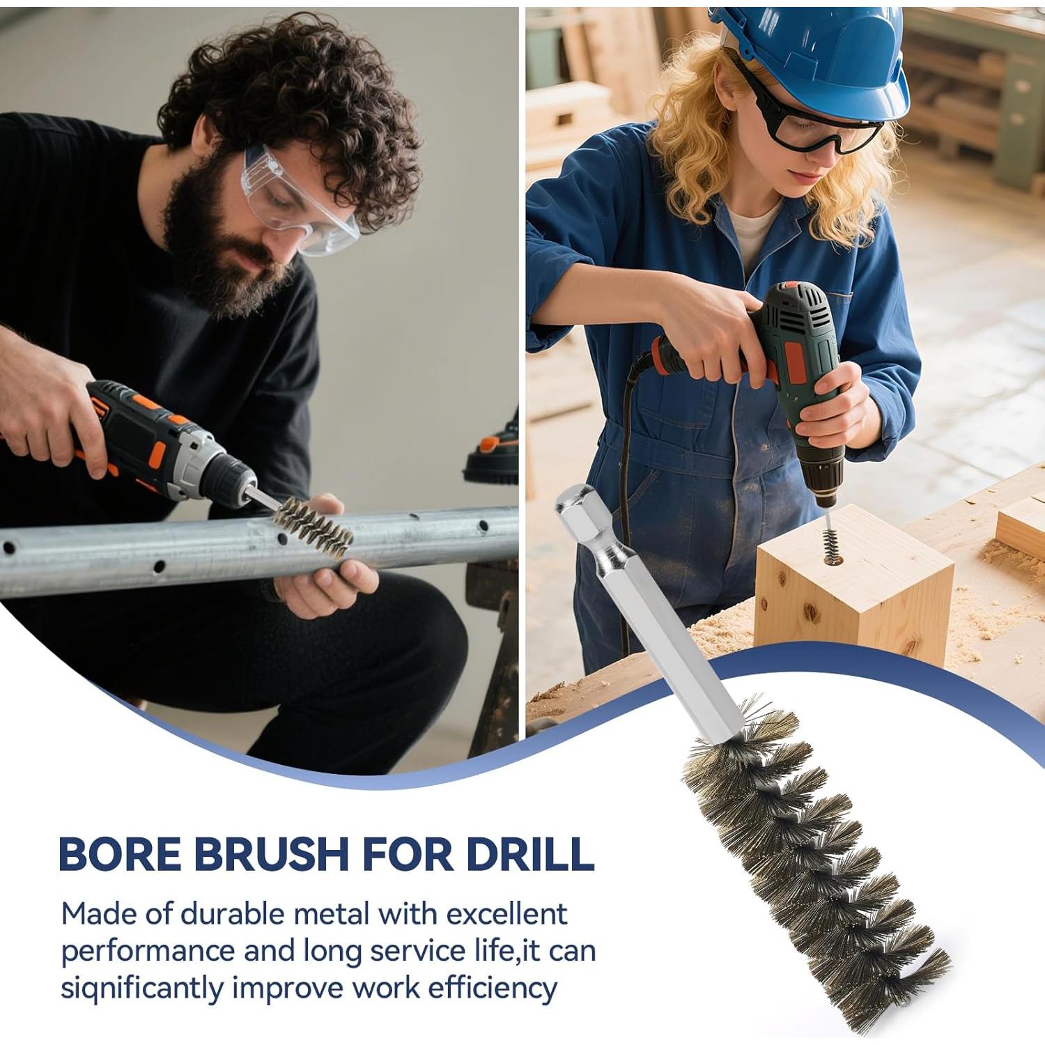 Juego de Cepillos de Alambre Inoxidable 12 Pcs 8-16 mm