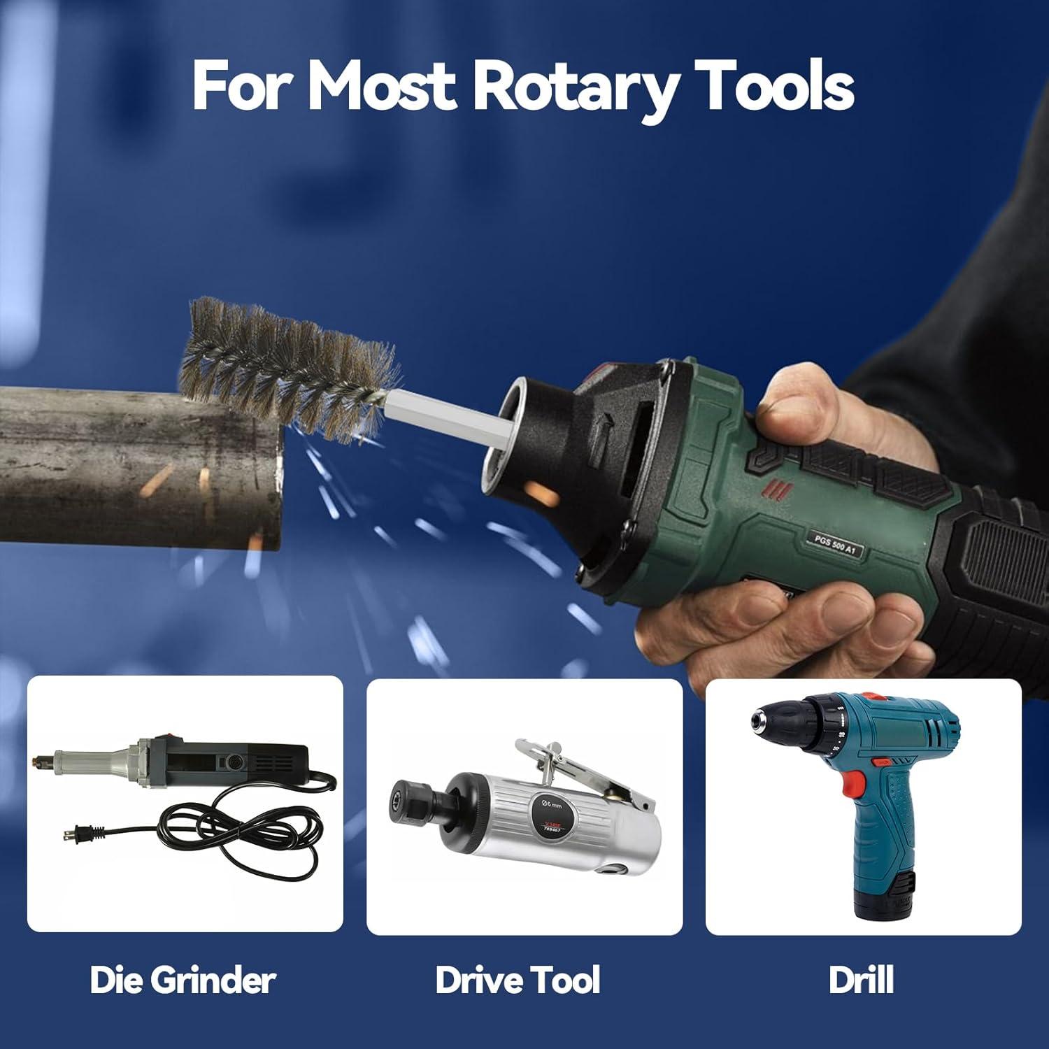 Juego de Cepillos de Alambre Inoxidable 12 Pcs 8-16 mm