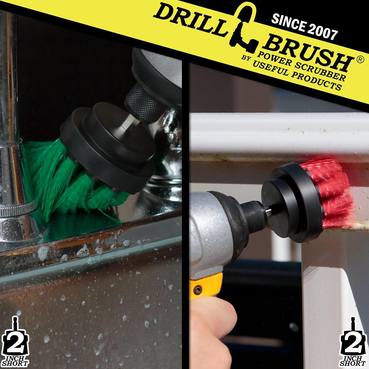 Juego de Cepillos de Limpieza Drillbrush 2" Verde/Rojo