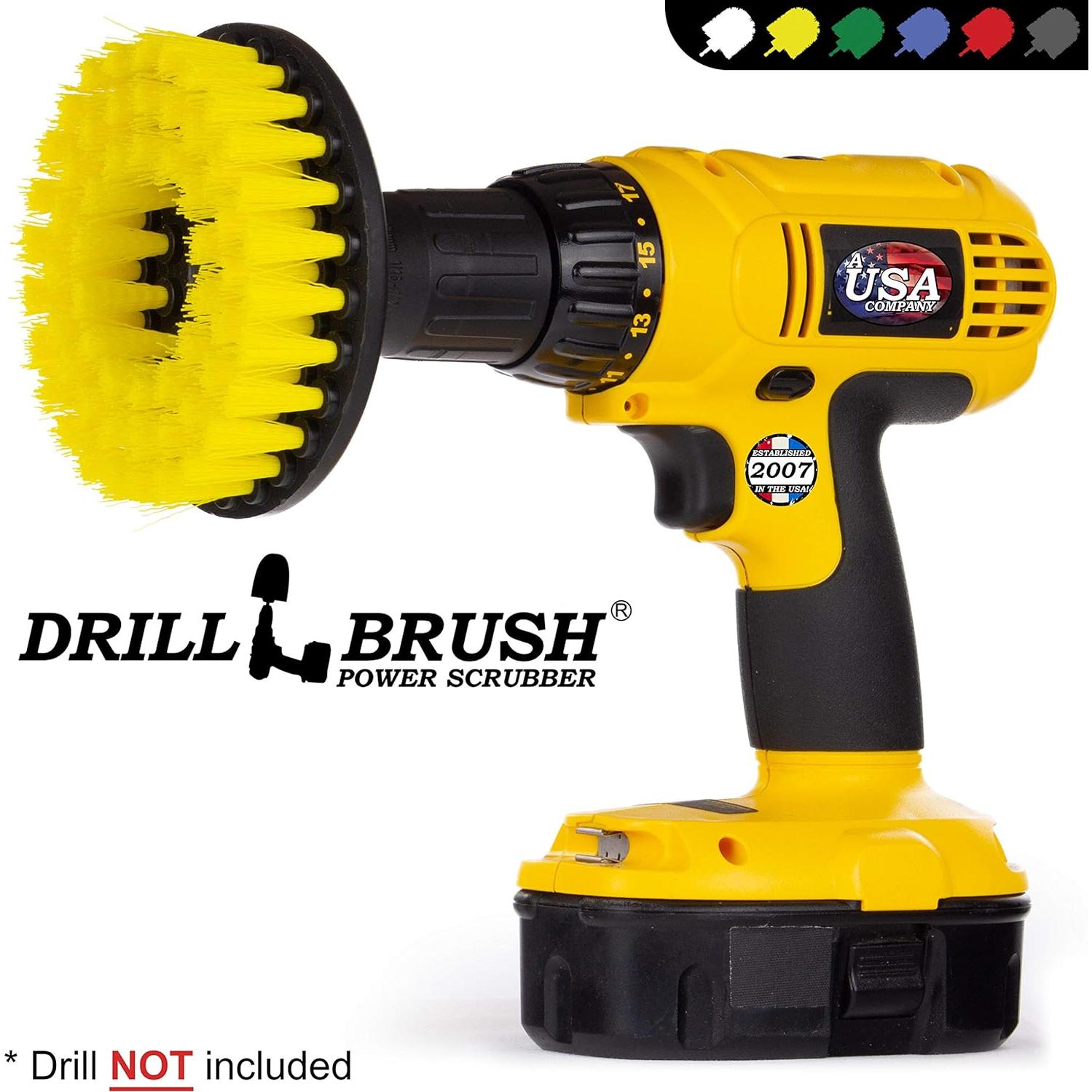 Cepillo de limpieza para taladro Drillbrush 5" amarillo