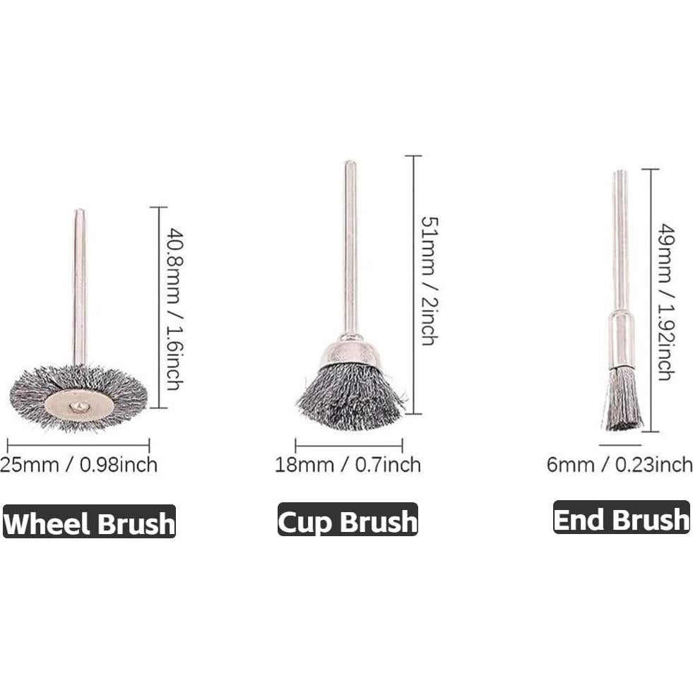 Juego de 18 Cepillos de Copa de Alambre Wal Front para Taladro