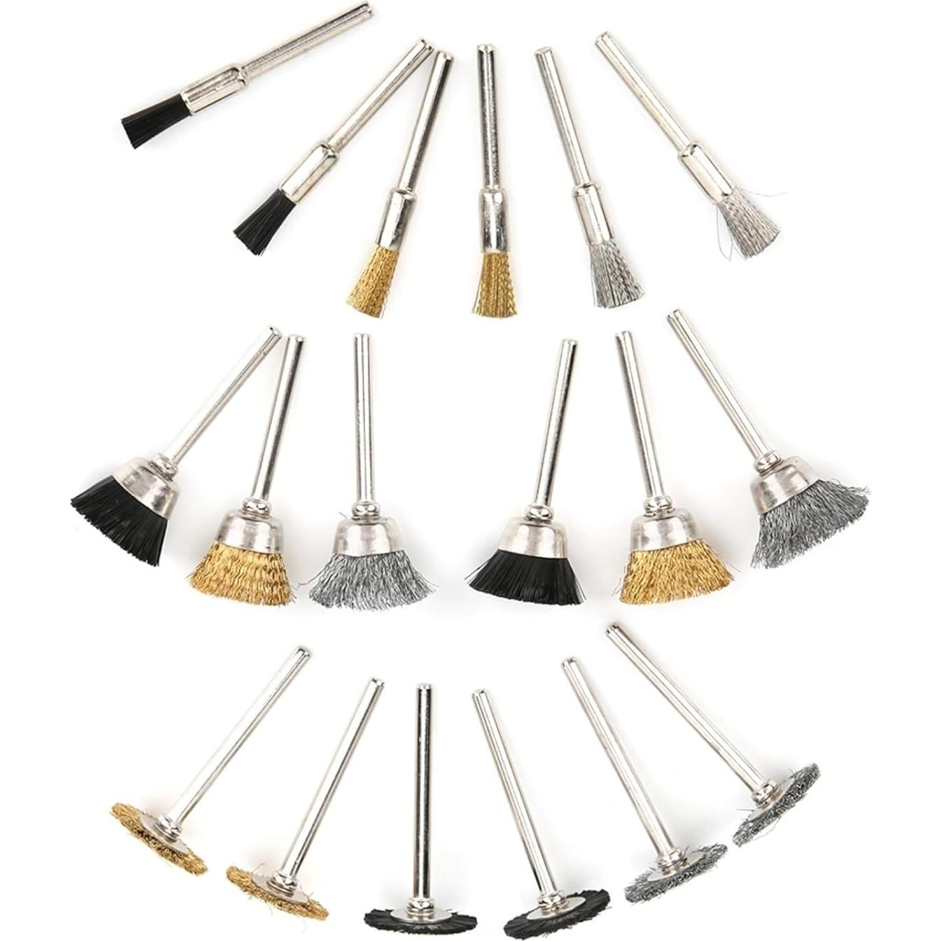 Juego de 18 Cepillos de Copa de Alambre Wal Front para Taladro