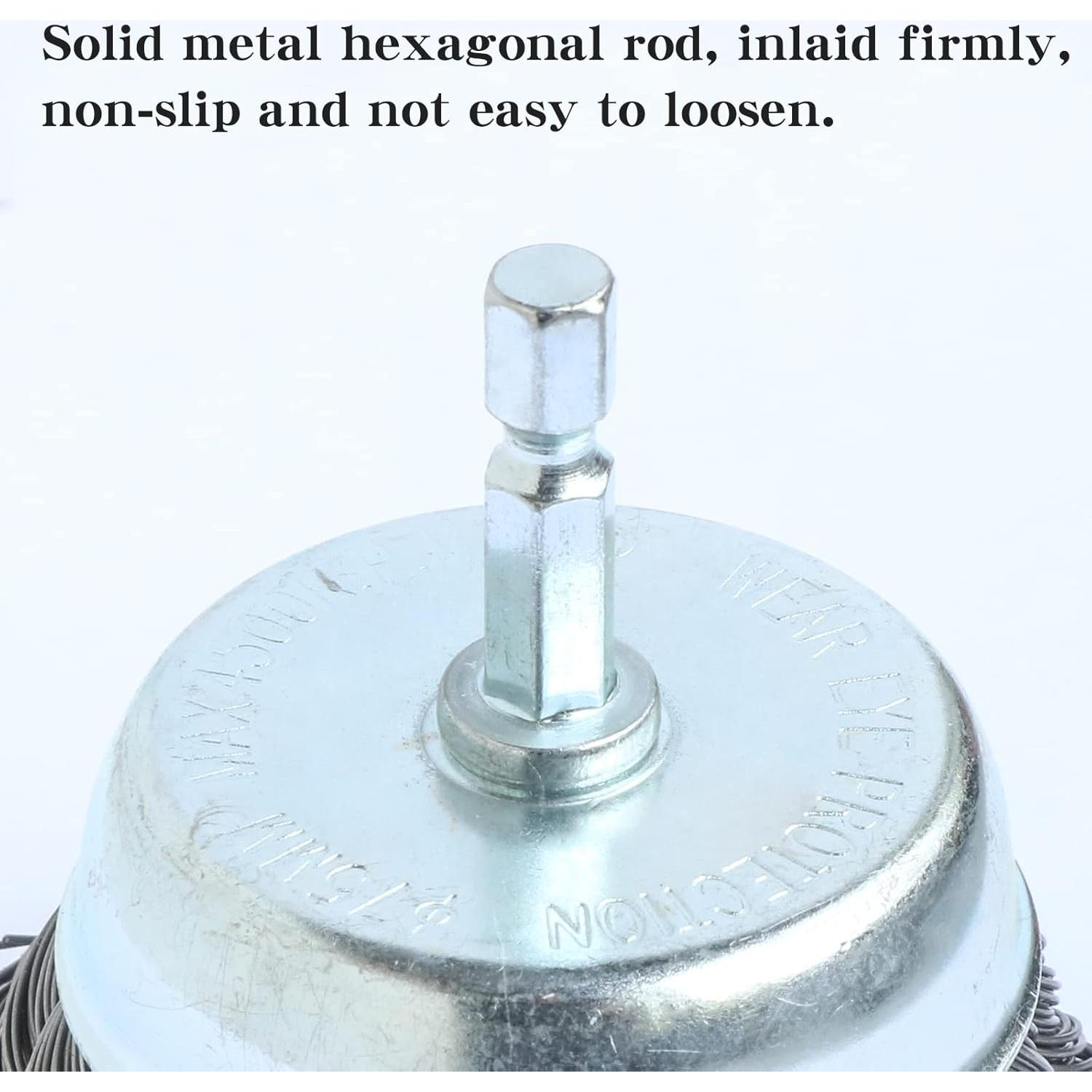 Juego de 2 Cepillos de Copa de Alambre Hiqalty 7.62 cm