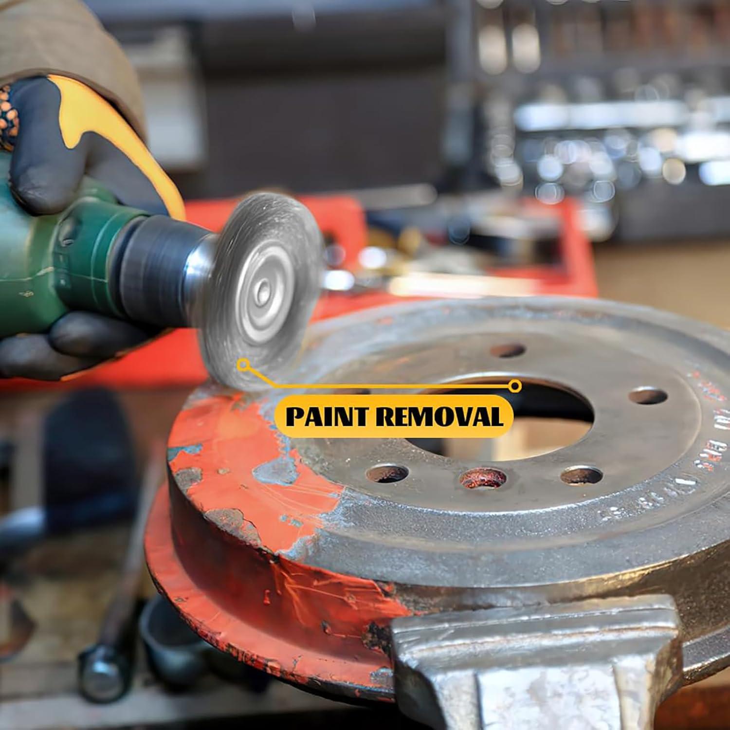 Juego de 5 cepillos de alambre ONEINHE para taladros 75mm-25mm