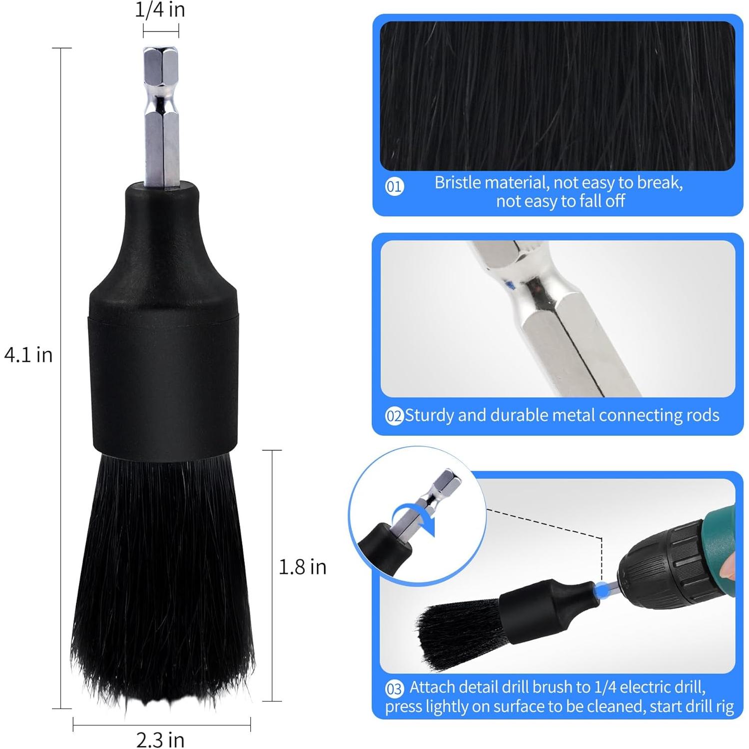 Juego de Cepillos de Taladro MIANYINGR para Ruedas y Botellas