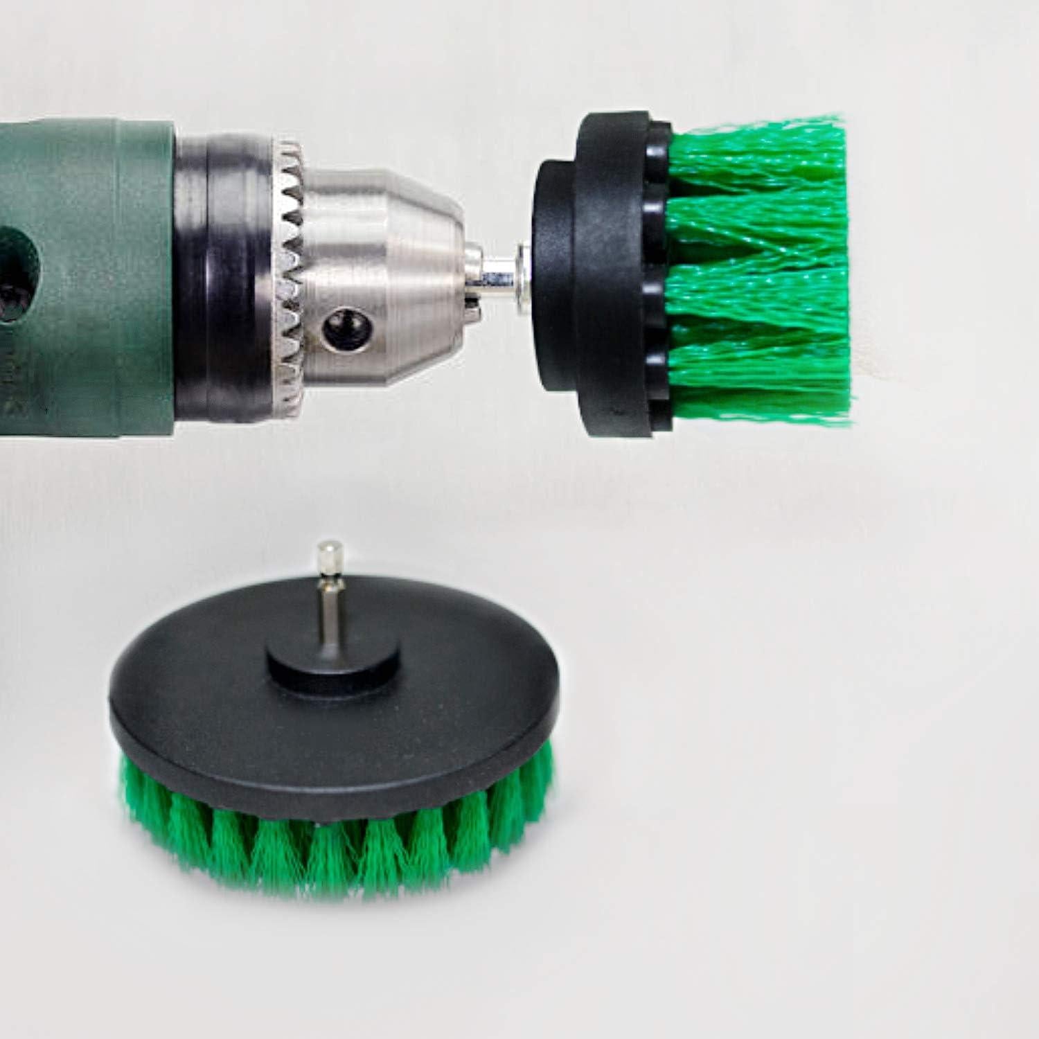 Kit de Cepillos de Taladro KINJOEK - 4 Accesorios de Limpieza