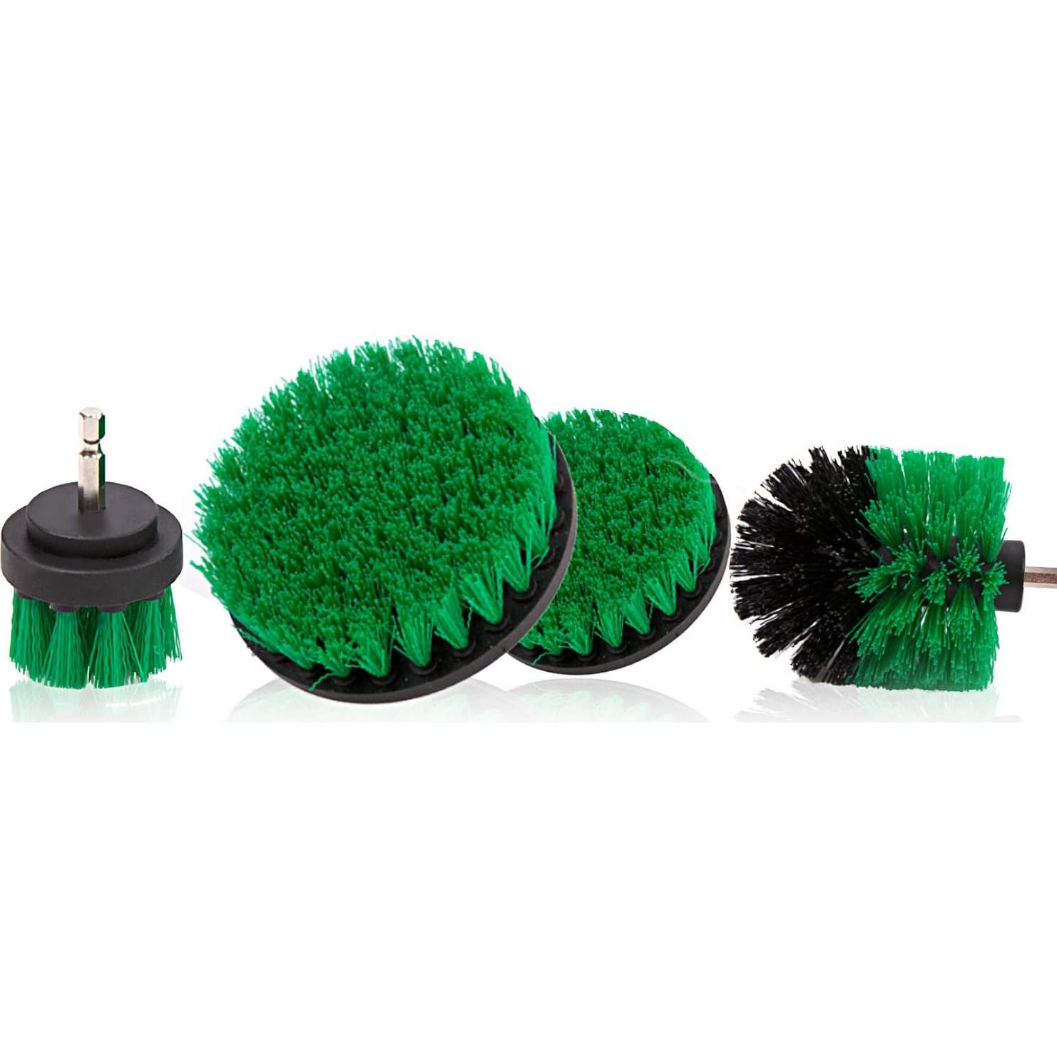 Kit de Cepillos de Taladro KINJOEK - 4 Accesorios de Limpieza