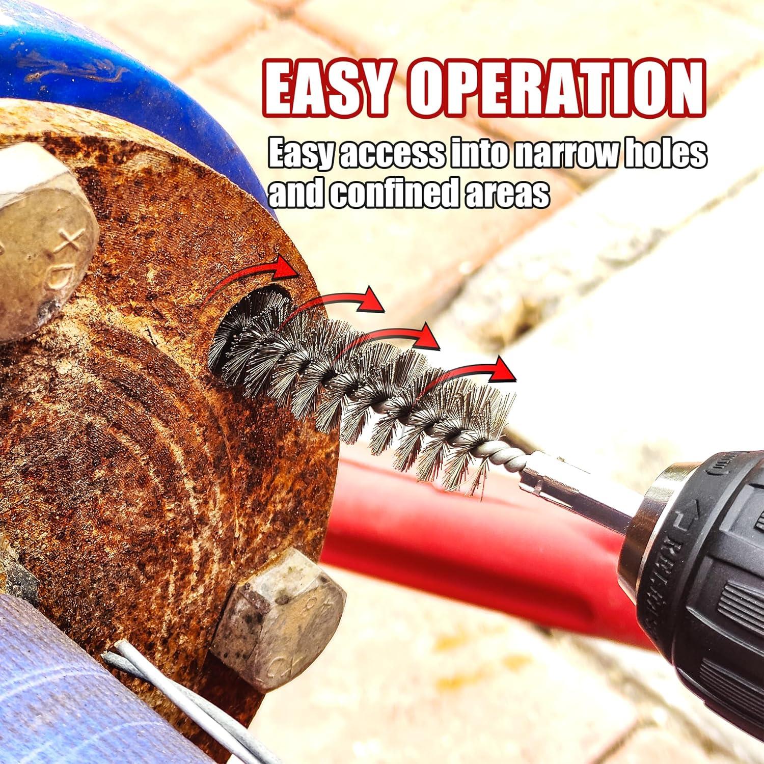 Juego de 14 Cepillos de Alambre Inoxidable PokShow 5-25mm