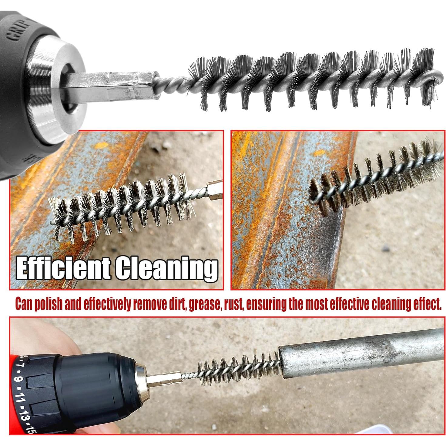 Juego de 14 Cepillos de Alambre Inoxidable PokShow 5-25mm