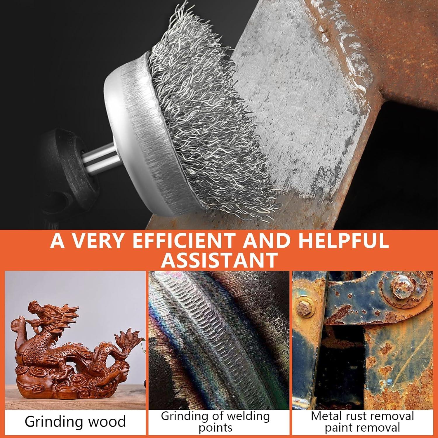 Juego de Cepillos de Alambre JIUNENG 9 Piezas para Taladro