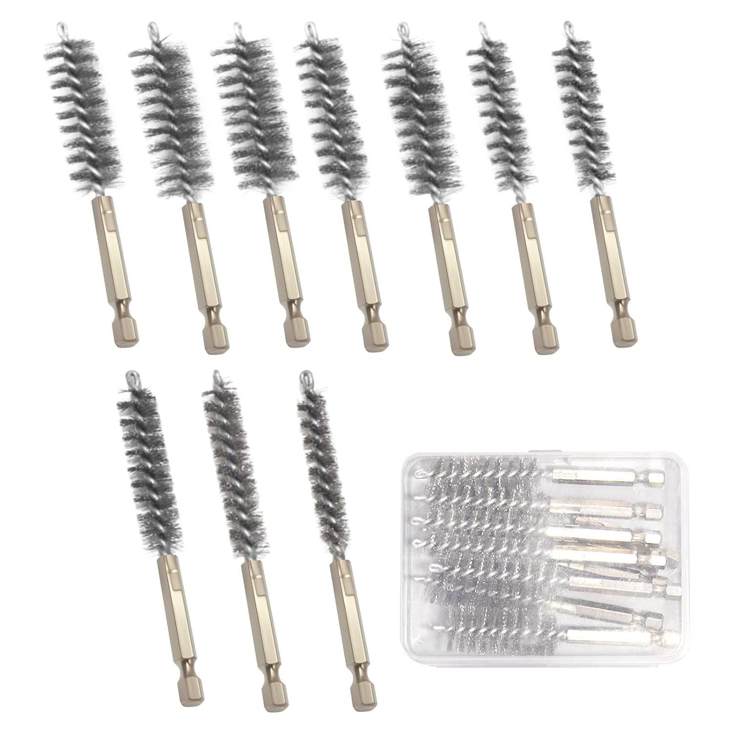 Juego de 10 Cepillos de Alambre JUNTIANZE para Taladro 6.35 mm