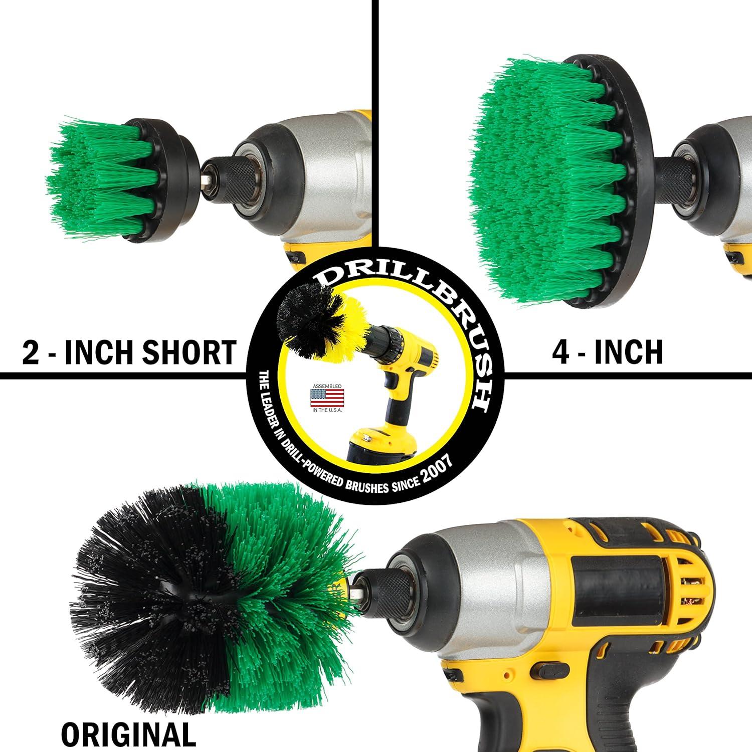 Kit de Cepillos de Limpieza Drillbrush Verde para Cocina