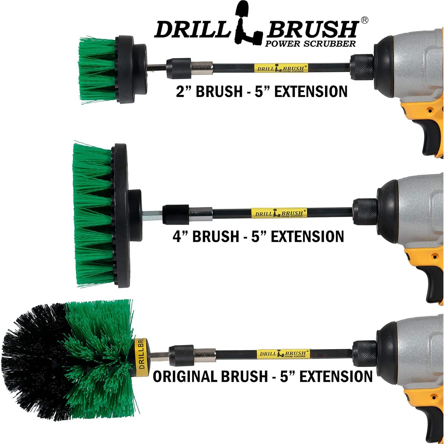 Kit de Cepillos de Limpieza Drillbrush Verde para Cocina