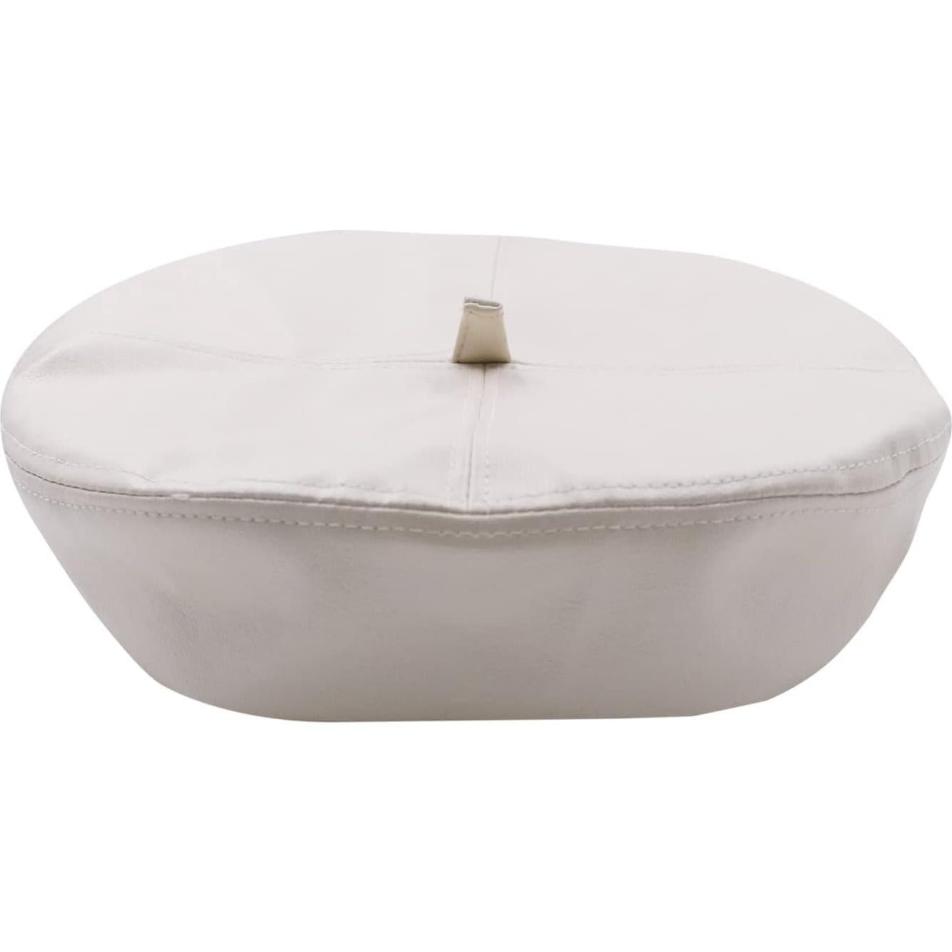 Gorro Boina Clásico de PU para Mujeres - Ajustable Beige